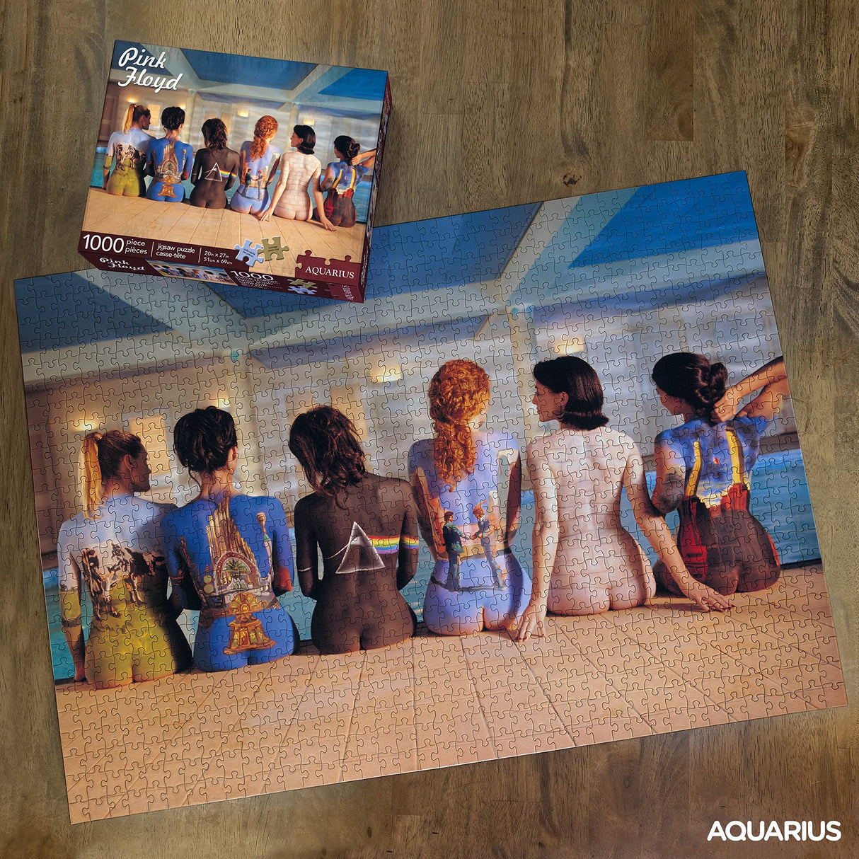 AQUARIUS Pink Floyd Back Art Puzzle (1000 Piece Jigsaw Puzzle) - Glare Free - Precision Fit - Officially Licensed Pink Floyd Merchandise & Collectibles - 20 x 27 Inches AQUARIUS
