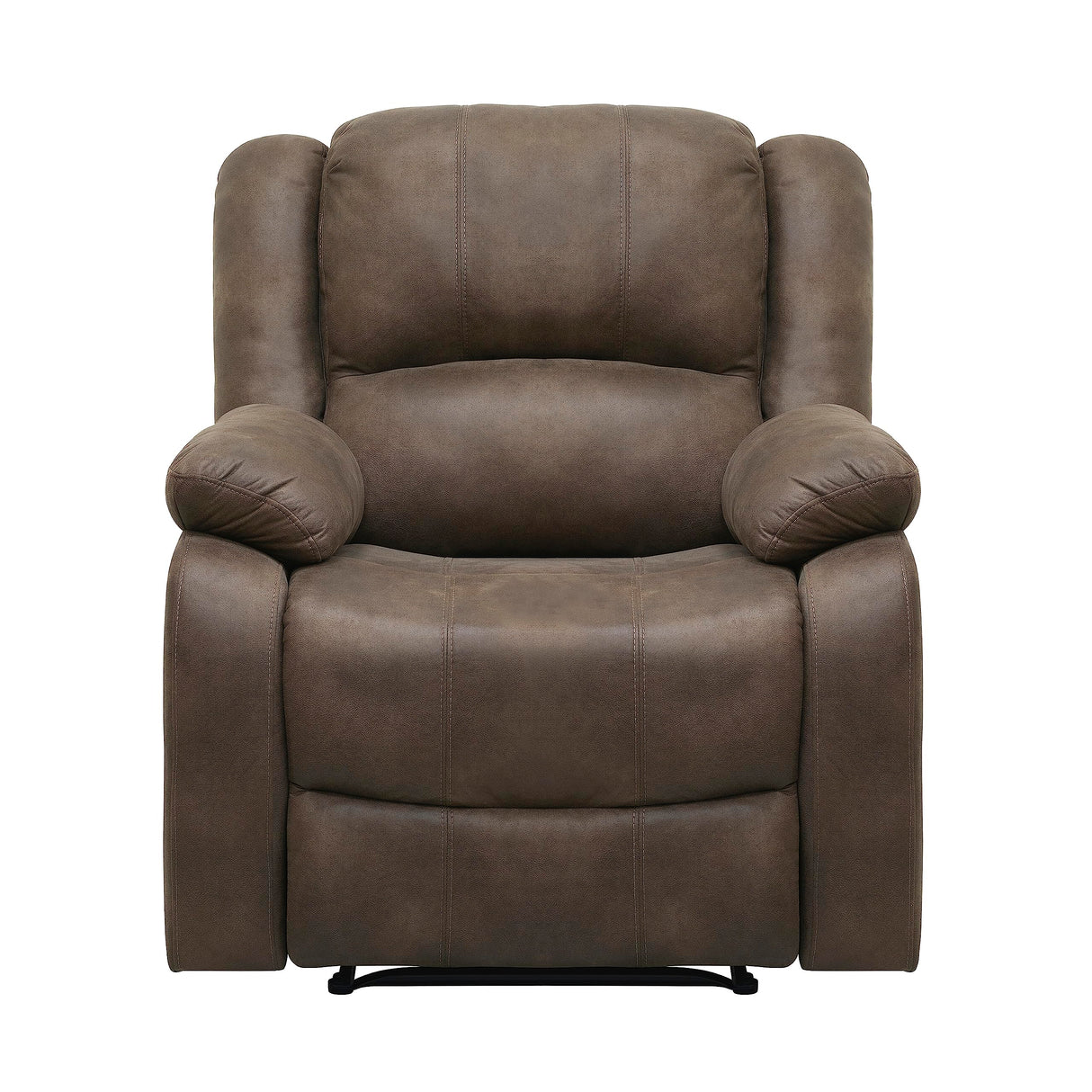 Lexicon Manual Recliner Sofa Chair, Home Theater Seating, Wall Hugger Manual Reclining Nursery Chair for Bedroom/Living Room/Office/Apartment, Brown Polished Microfiber Lexicon