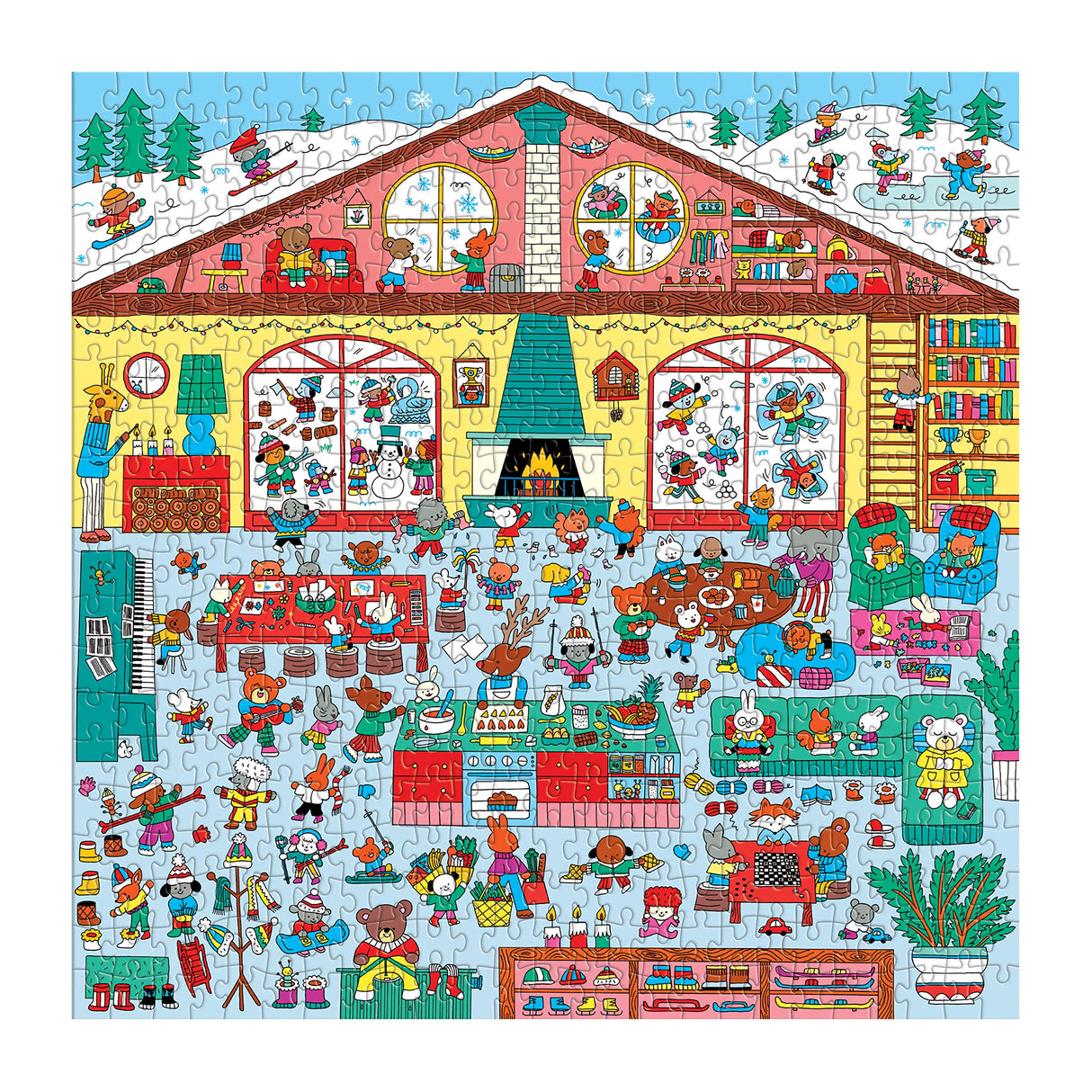 Mudpuppy Winter Chalet 500 PC Search & Find Puzzle Mudpuppy