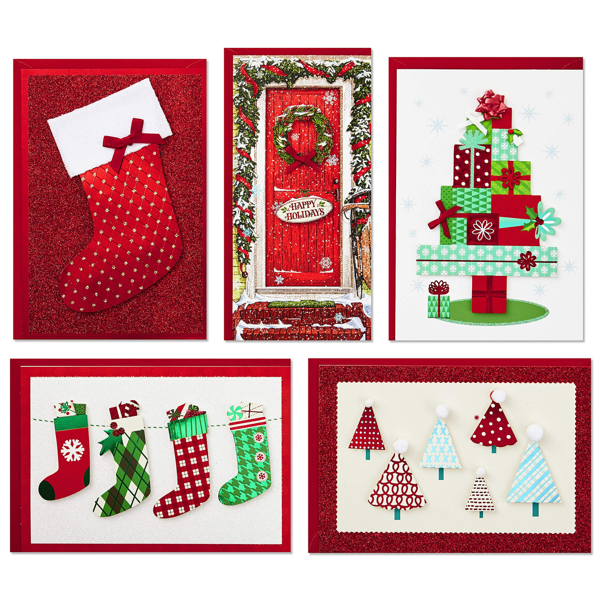 Hallmark Boxed Handmade Christmas Cards Assortment (Set of 24 Special Holiday Greeting Cards and Envelopes) (1XPX5156) Hallmark