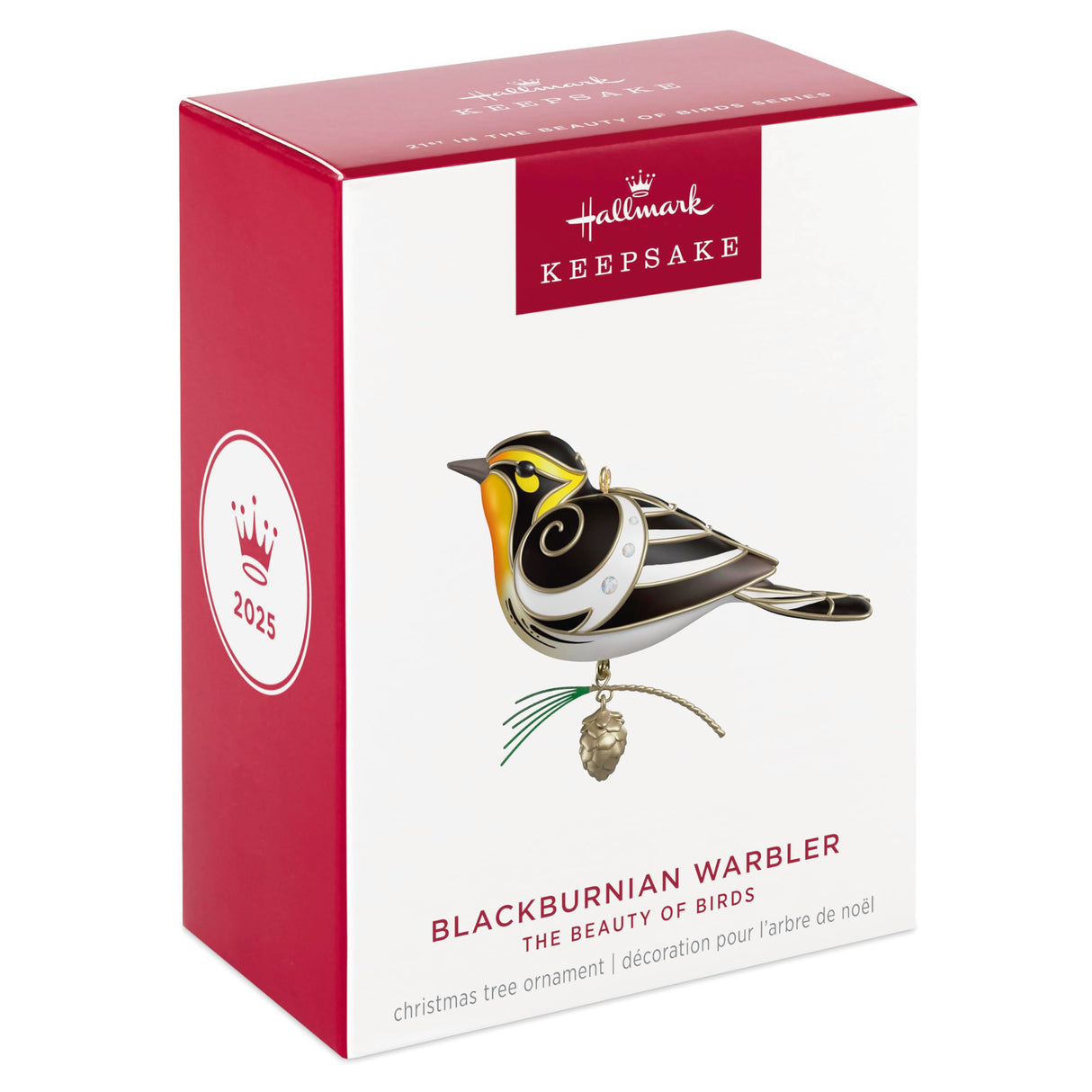 Hallmark Keepsake Christmas Ornament 2025, The Beauty of Birds Blackburnian Warbler, Gifts for Nature Lovers Hallmark Keepsake