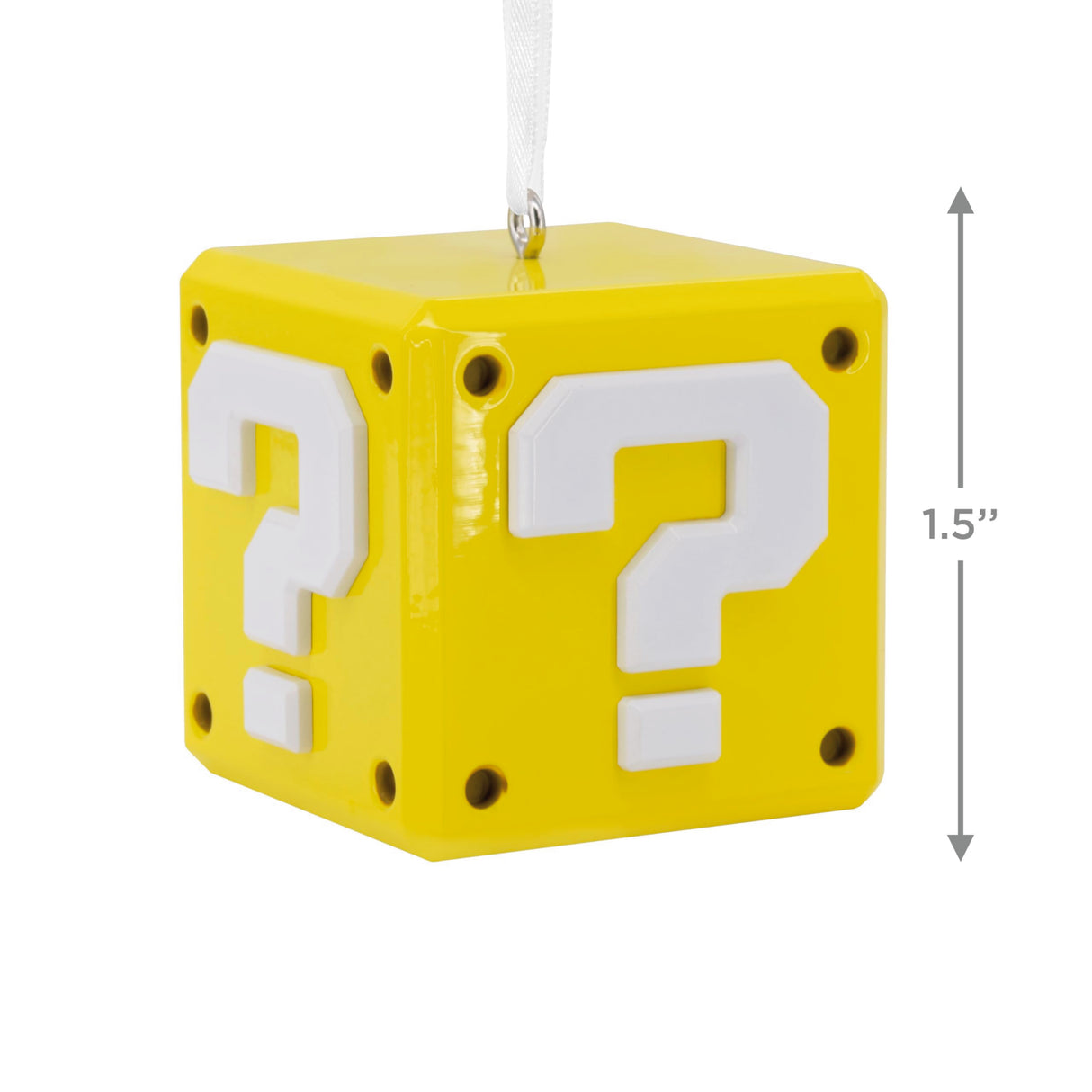 Hallmark Nintendo Super Mario Question Block Christmas Ornament, Metal Hallmark