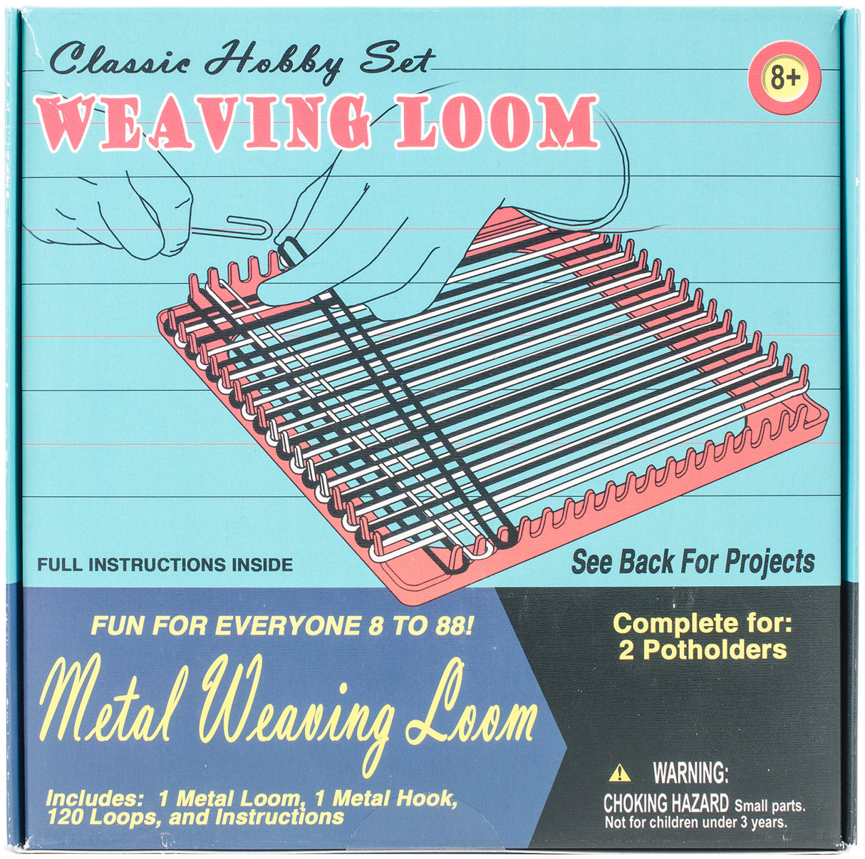 Pepperell Weaving Loom Retro Craft Kit, Red, 1 Count (Pack of 1) Pepperell Crafts