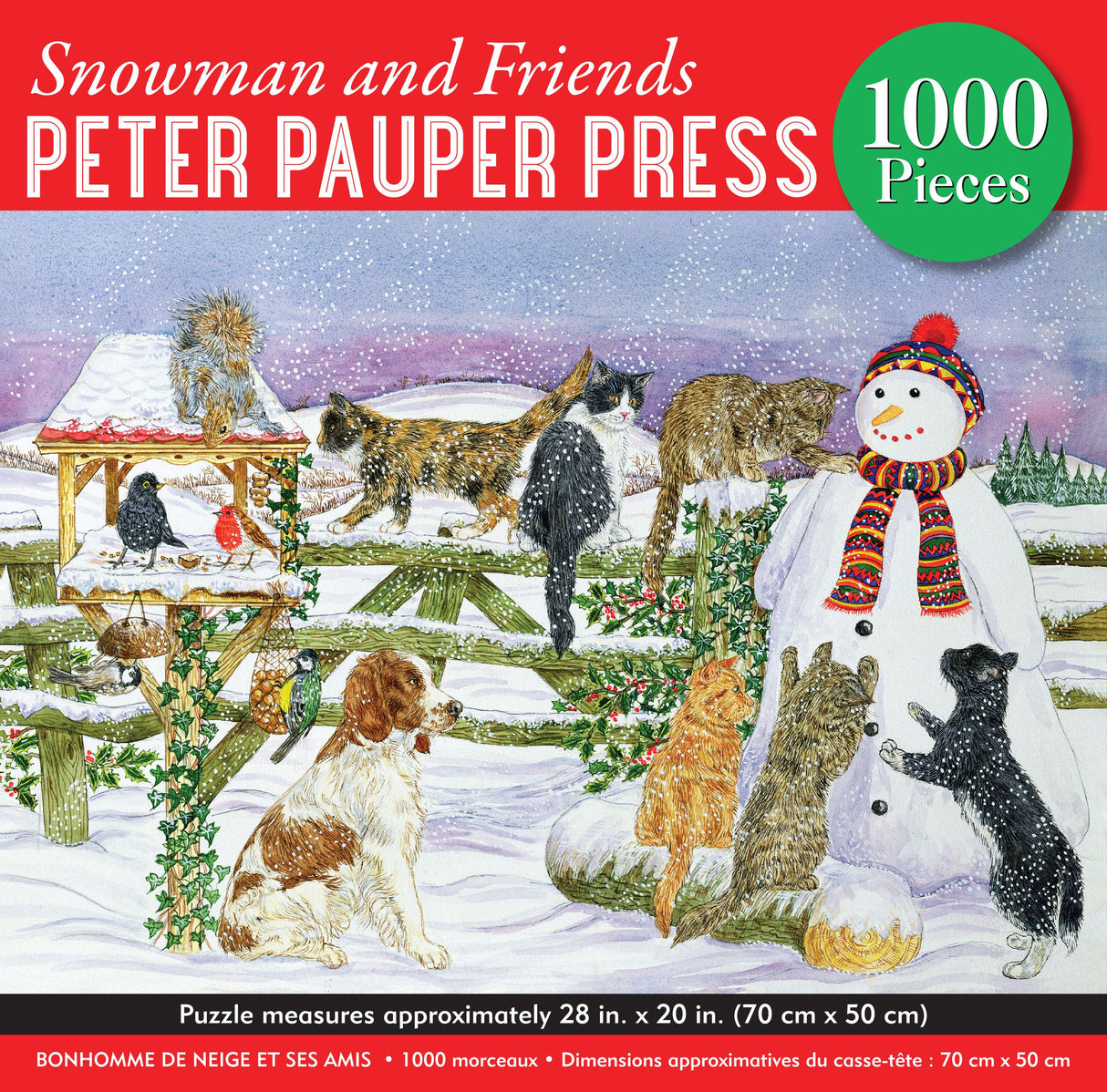 PETER PAUPER PRESS Snowman and Friends 1000 Piece Jigsaw Puzzle PETER PAUPER PRESS