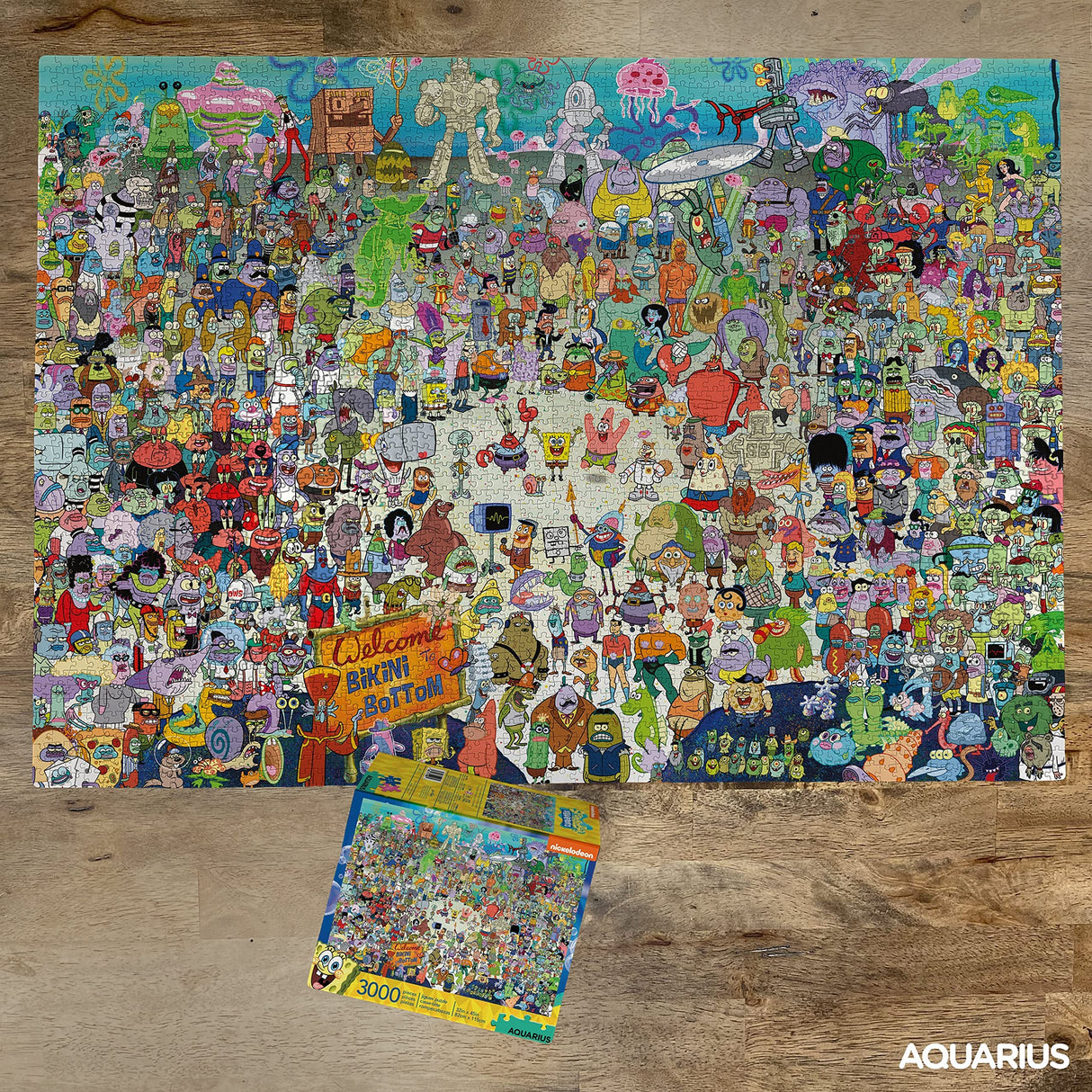 Aquarius Spongebob Squarepants Puzzle (3000 Piece Jigsaw Puzzle) - Officially Licensed Spongebob Merchandise & Collectibles - Glare Free - Precision Fit - 32 x 45 Inches AQUARIUS