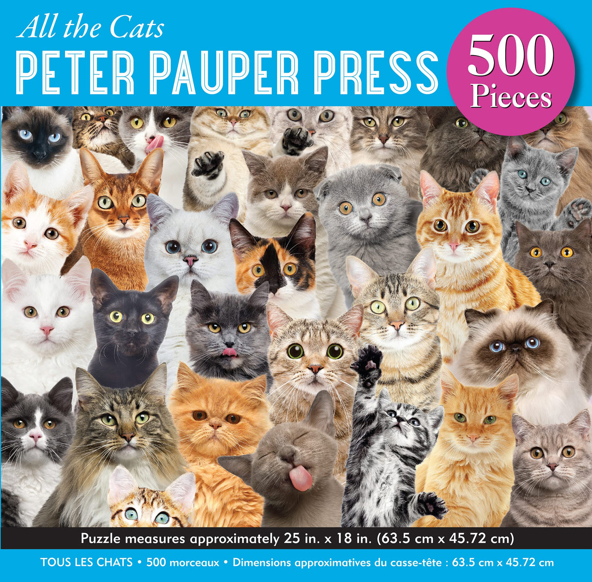 PETER PAUPER PRESS All The Cats 500 Piece Jigsaw Puzzle PETER PAUPER PRESS