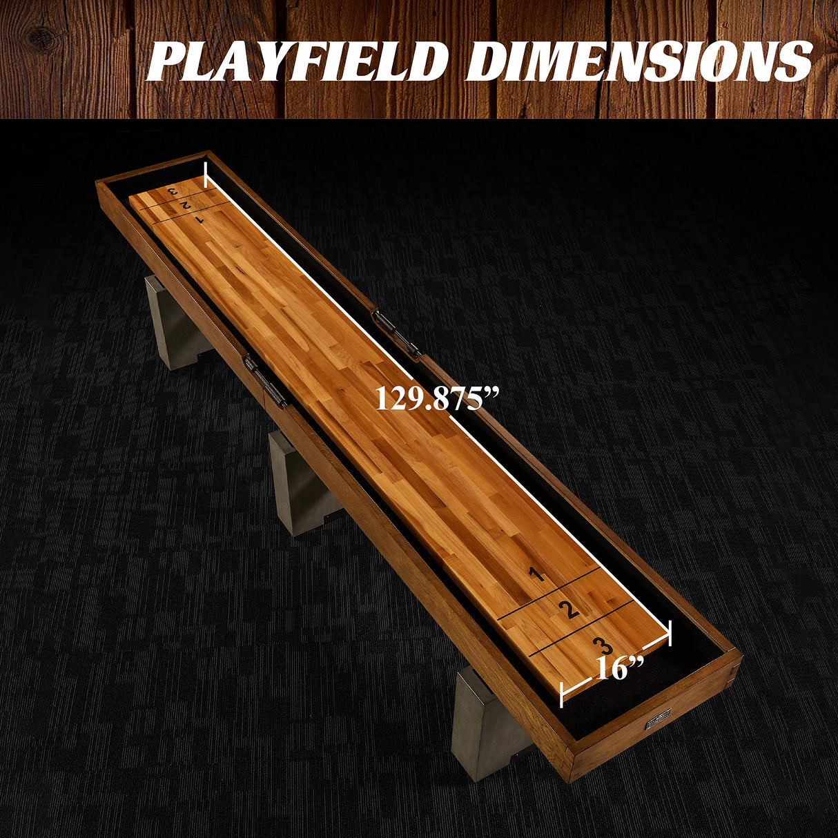 Barrington Billiards 12' Urban Clyborne Shuffleboard Table With Scratch-Resistant Playfield and 8 Puck Set Barrington Billiards