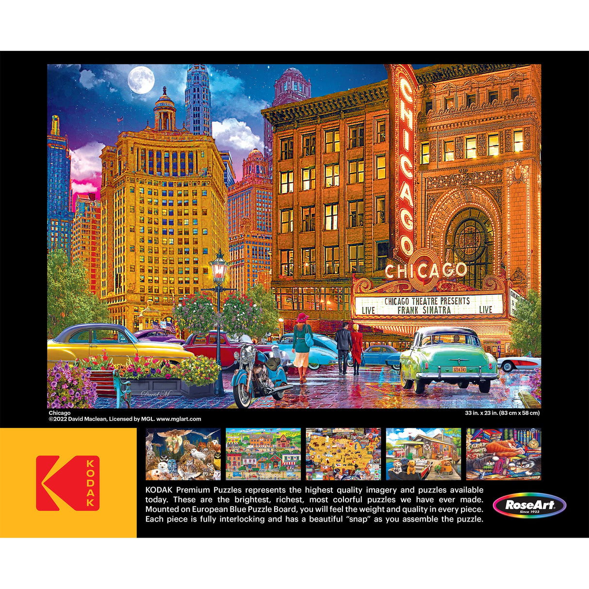 RoseArt - Kodak Premium - Chicago - 1500 Piece Jigsaw Puzzle for Adults RoseArt