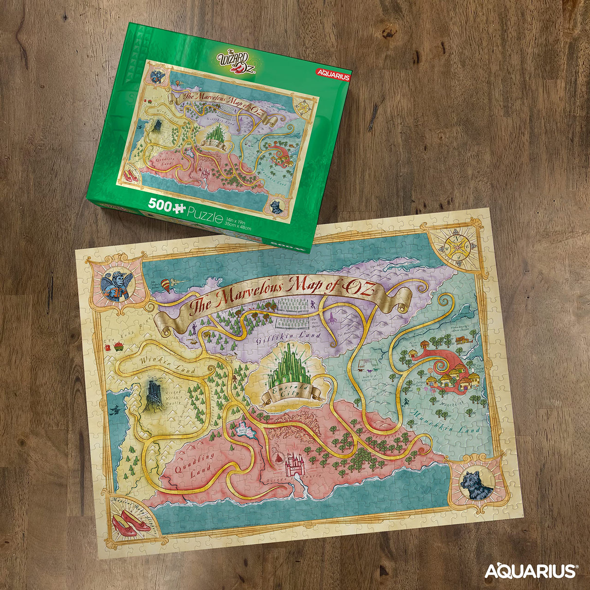 AQUARIUS - The Wizard of Oz Map 500 Piece Jigsaw Puzzle AQUARIUS
