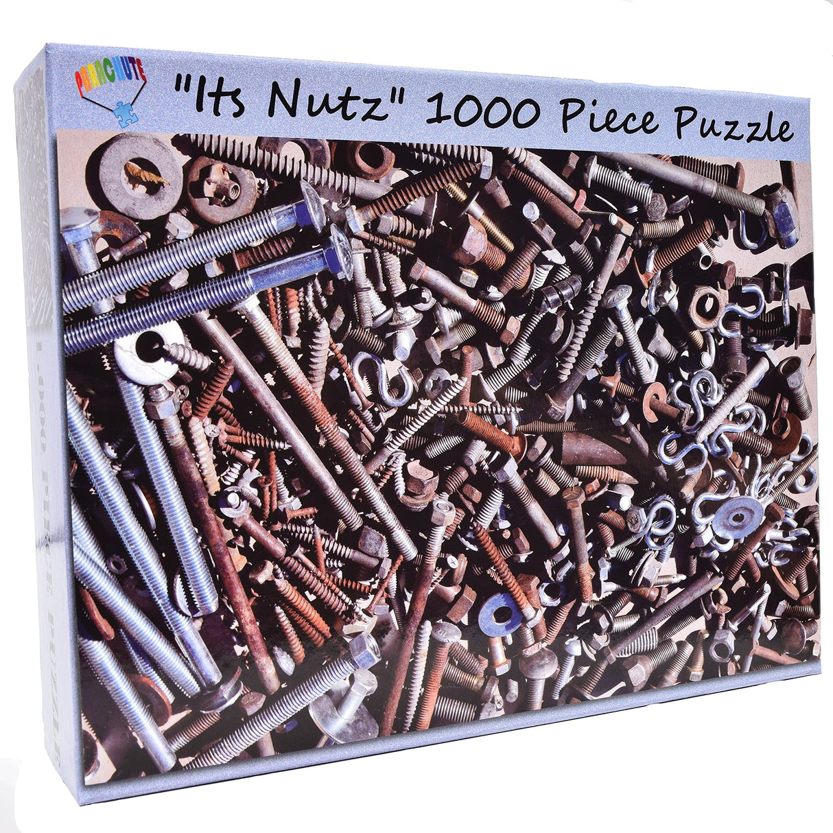1000 Piece Jigsaw Puzzle for Adults - It's Nutz and Bolts and Hardware - Extreme Puzzle Difficult Challenging 1000 Piece Puzzle Fun for The Whole Family. Difficult Puzzles for Adults Parachute Puzzles
