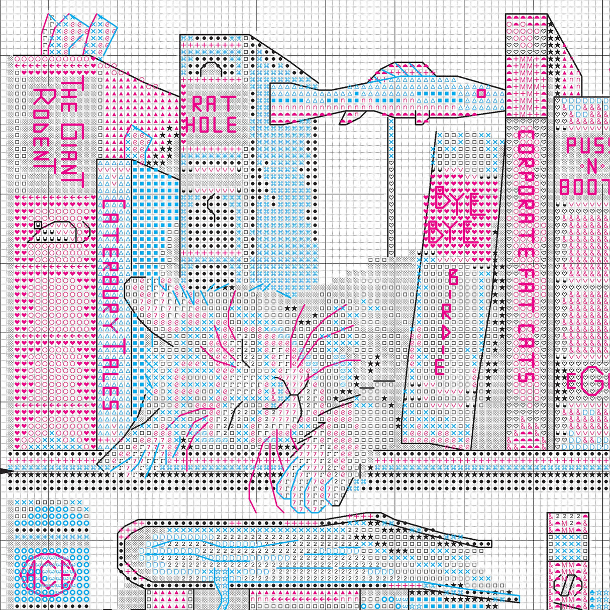 Dimensions 'Frederick the Literate' Snoozing Cat Counted Cross Stitch Kit, 14 Count Black Aida, 12" x 11" Dimensions