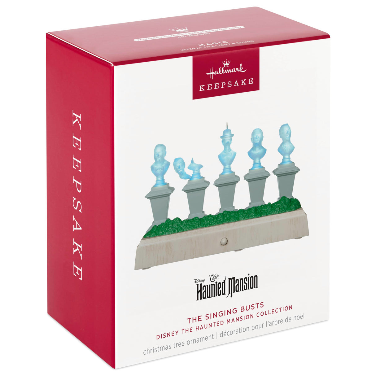 Hallmark Keepsake Christmas Ornament, Disney The Haunted Mansion Collection The Singing Busts With Light and Sound, Gifts for Disney Fans Hallmark Keepsake