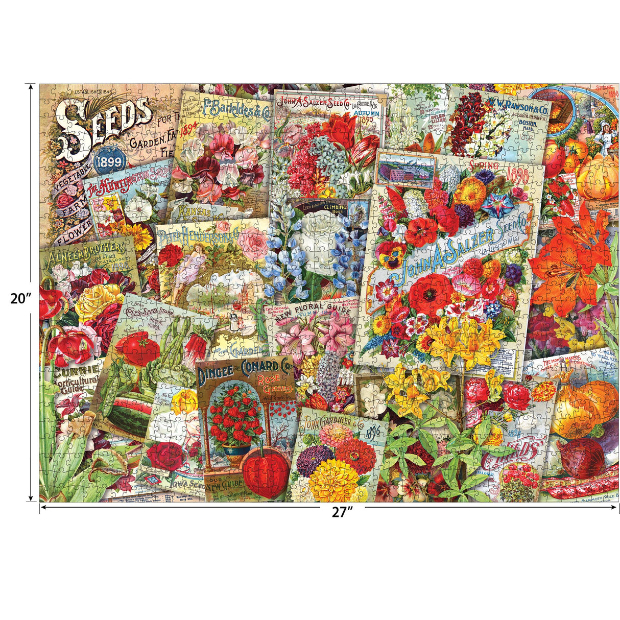 RoseArt - Smithsonian Archives Collection - Vintage Seed Packets - 1000 Piece Jigsaw Puzzle for Adults RoseArt