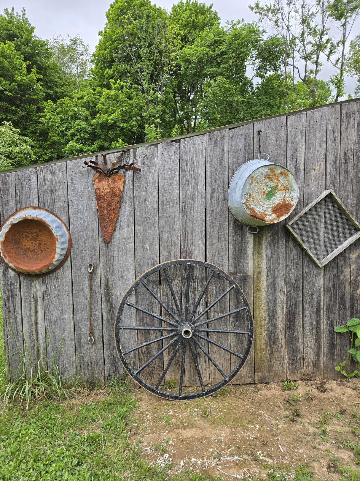 Used Amish Country Collectible Authentic Wagon Wheel Off an Amish Horse Buggy Carriage from The Farming Community in OH WoodArtSupply