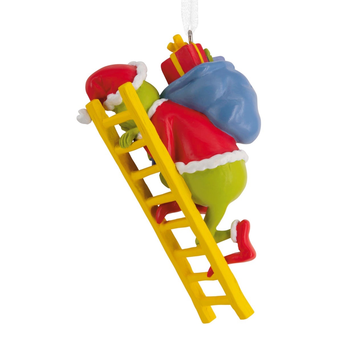 Hallmark Dr. Seuss's How The Grinch Stole Christmas! Grinch on Ladder Christmas Ornament, Christmas Movie Gifts Hallmark