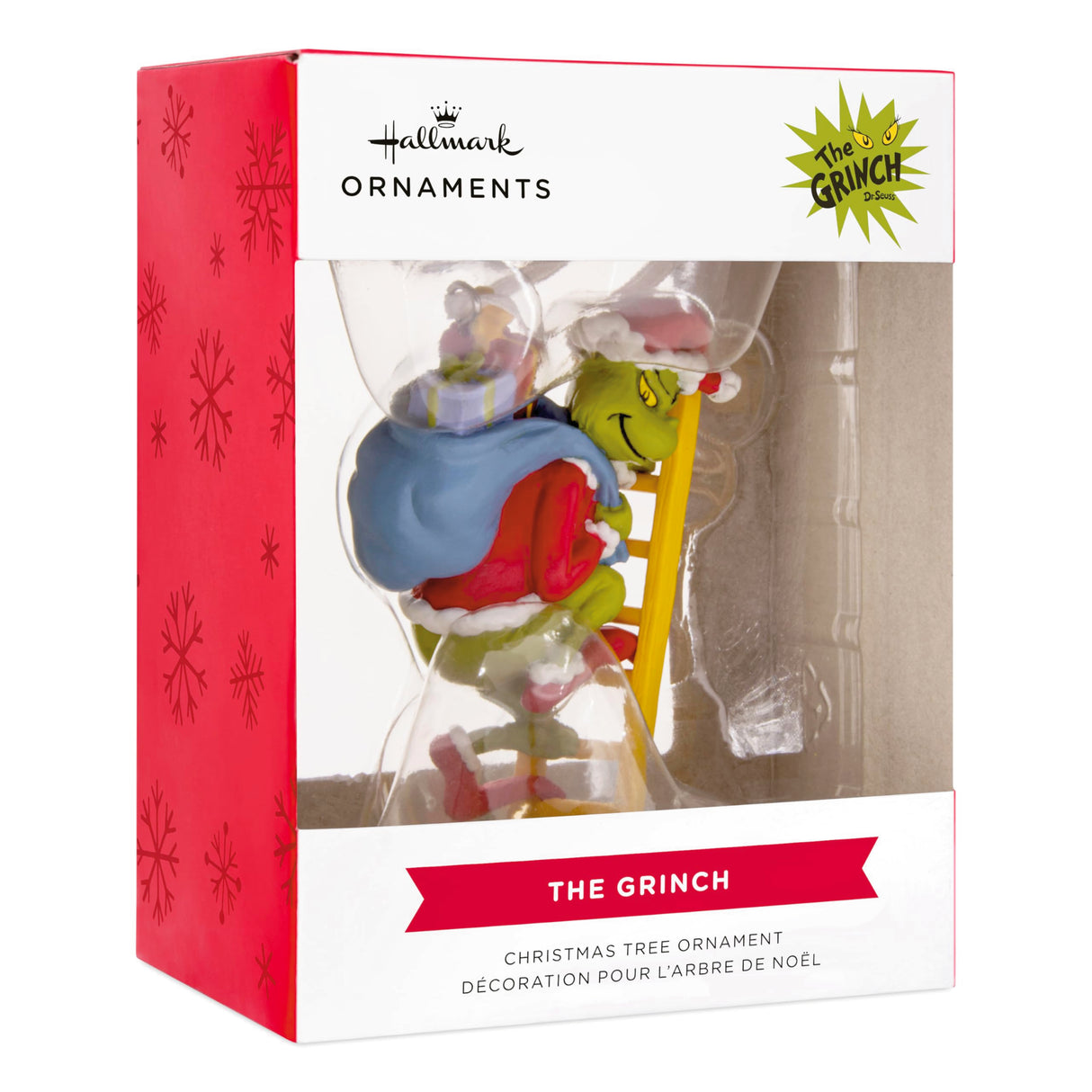 Hallmark Dr. Seuss's How The Grinch Stole Christmas! Grinch on Ladder Christmas Ornament, Christmas Movie Gifts Hallmark