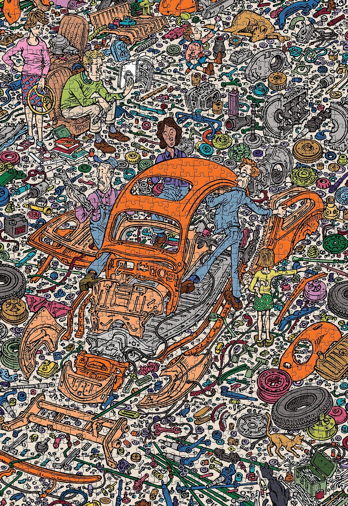 Pomegranate 1000-Piece Jigsaw Puzzle for Adults, Peter Aschwanden's The Exploded Beetle, Matte Finish, Snug Fit Pomegranate