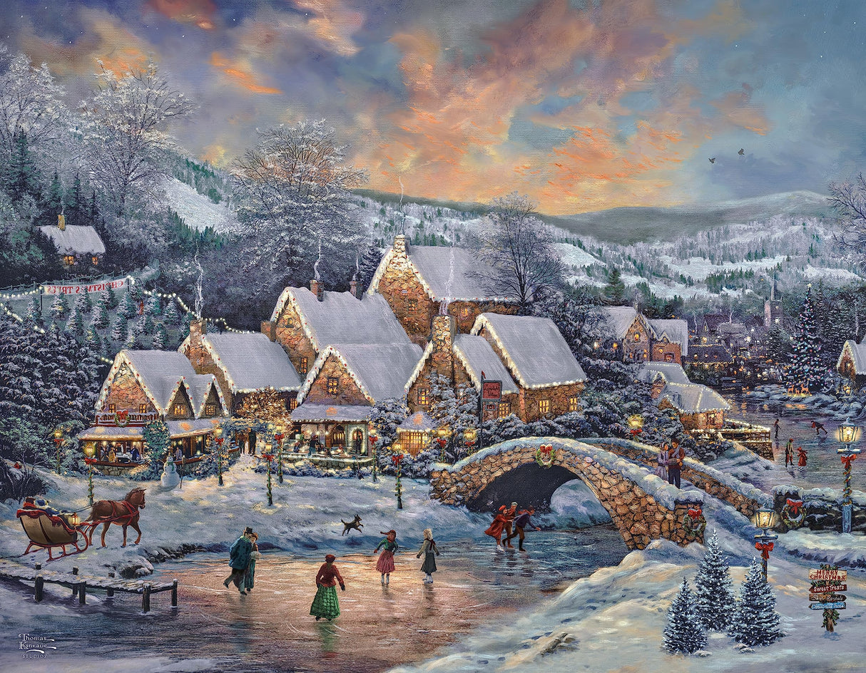 Ceaco - 4 in 1 Multipack - Thomas Kinkade - Holiday - (4) 500 Piece Jigsaw Puzzles Ceaco