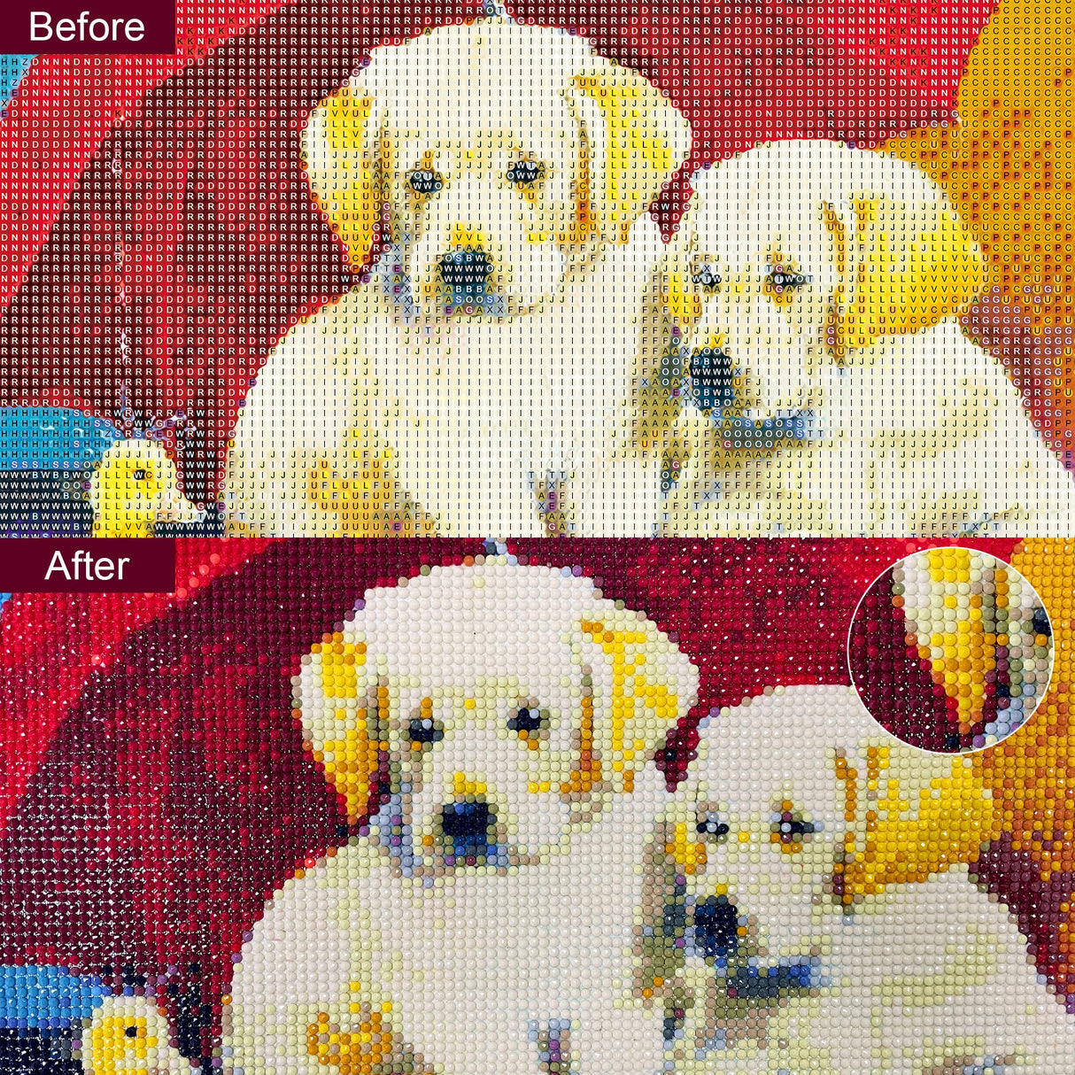 Stalente Diamond Painting Kits for Adults, Diamond Painting Dog, Diamond Art Animal, DIY 5D Round Full Drill Diamond Art Dog and Duck Craft for Home Decor 13.7X17.7in, Umbrella Stalente