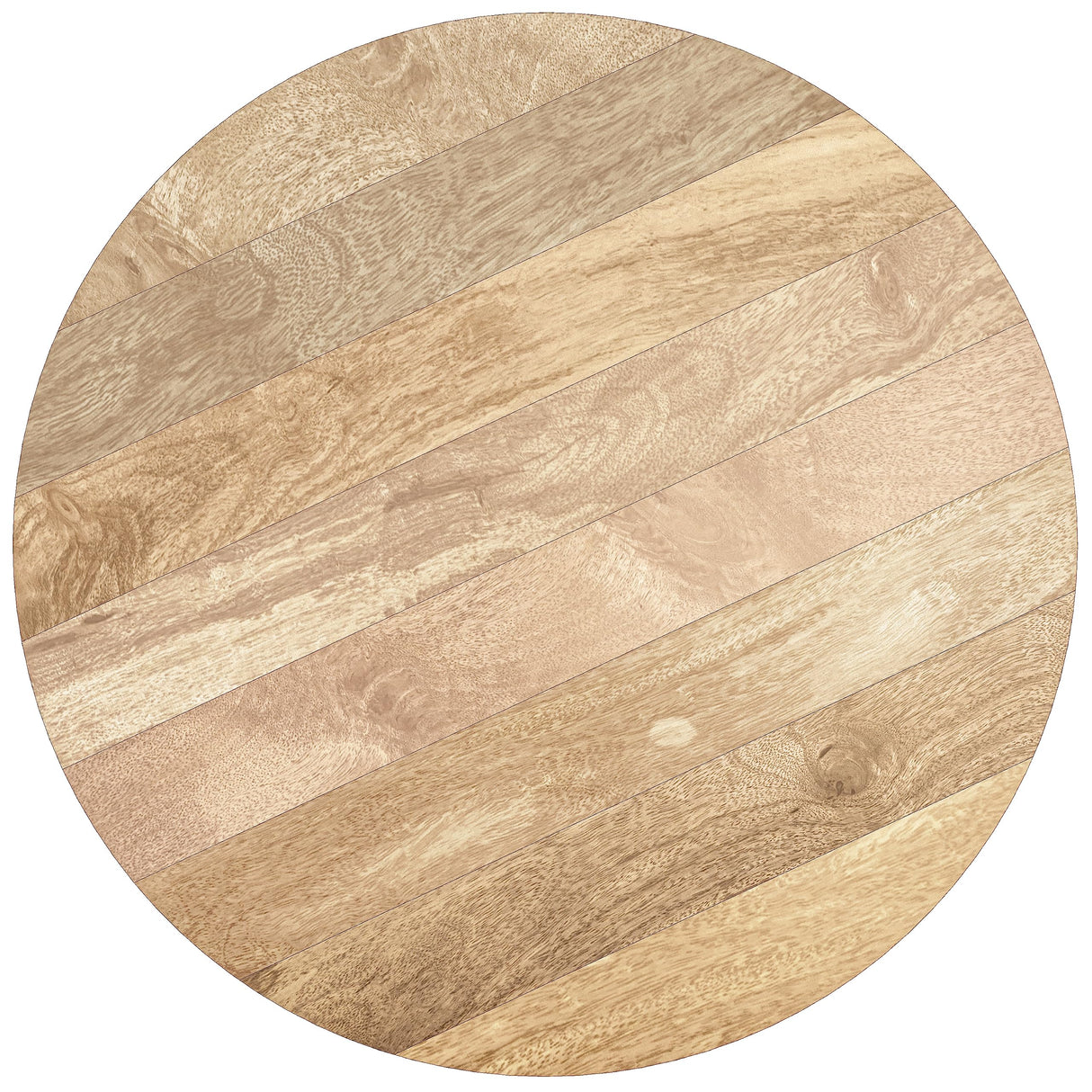 SIMPLIHOME Elmbrook SOLID MANGO WOOD Modern Industrial 34 Inch Wide Drum Coffee Table in Natural, Fully Assembled, for The Living Room and Family Room SIMPLIHOME