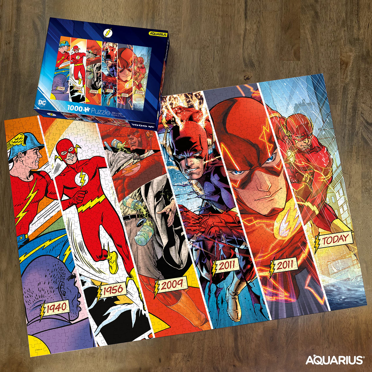 AQUARIUS DC Comics The Flash Timeline (1000 Piece Jigsaw Puzzle) - Officially Licensed DC Comics The Flash Merchandise & Collectibles - Glare Free - Precision Fit - 20x28 Inches AQUARIUS