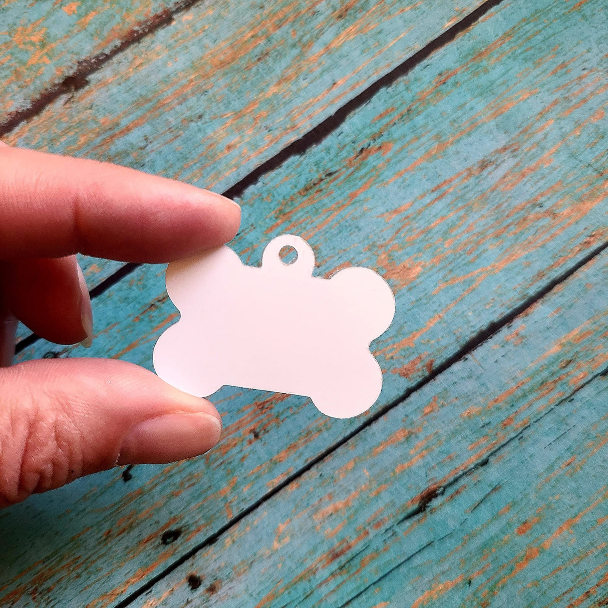 Sublimation Blanks Company 20 pcs Dog Bone Pet ID Tag Sublimation Blanks. 2-Sided Aluminum (Mini), White Sublimation Blanks Company