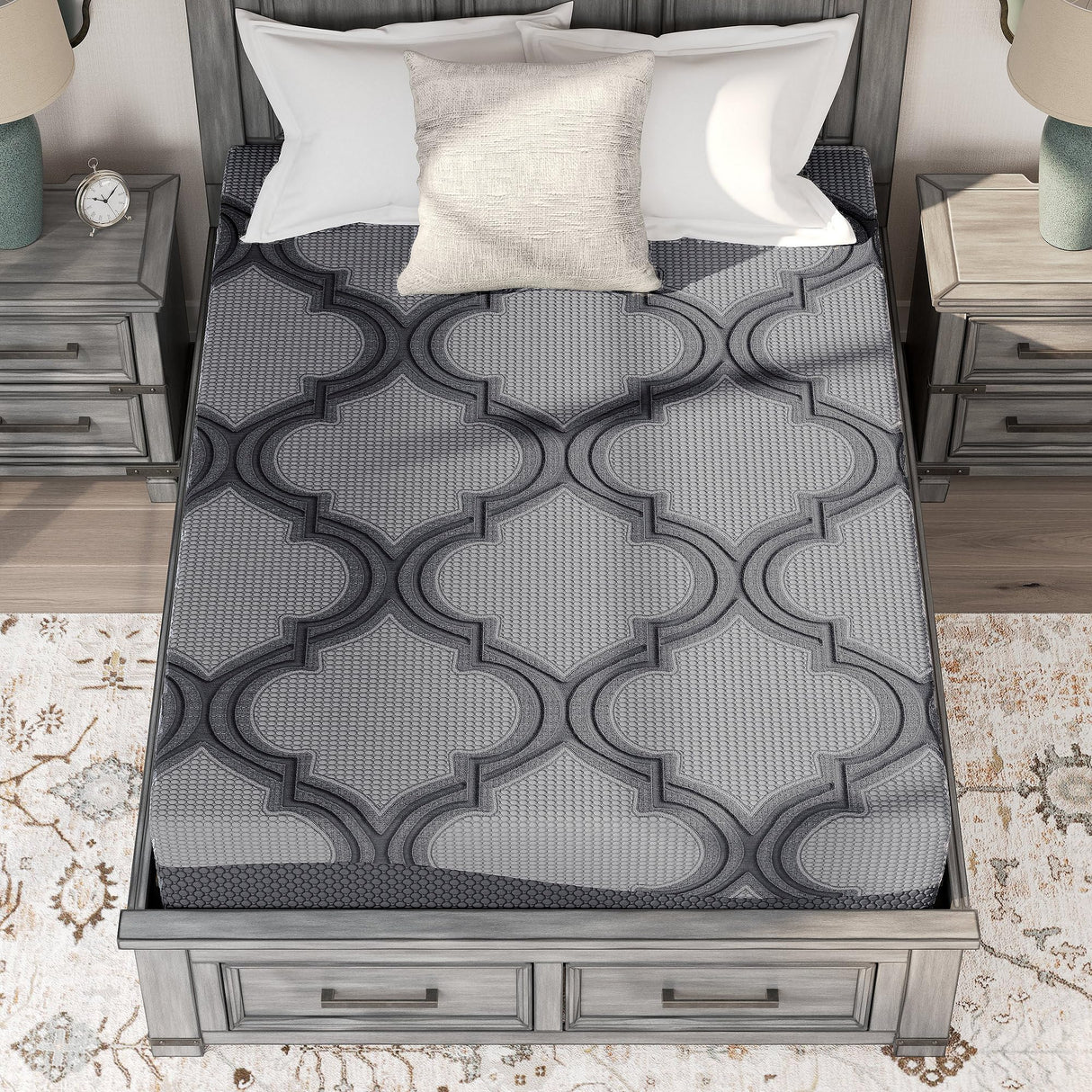 Signature Design by Ashley King Size 12 Inch Hybrid Mattress with Cooling Gel Memory Foam and Lumbar Support Form Signature Design by Ashley