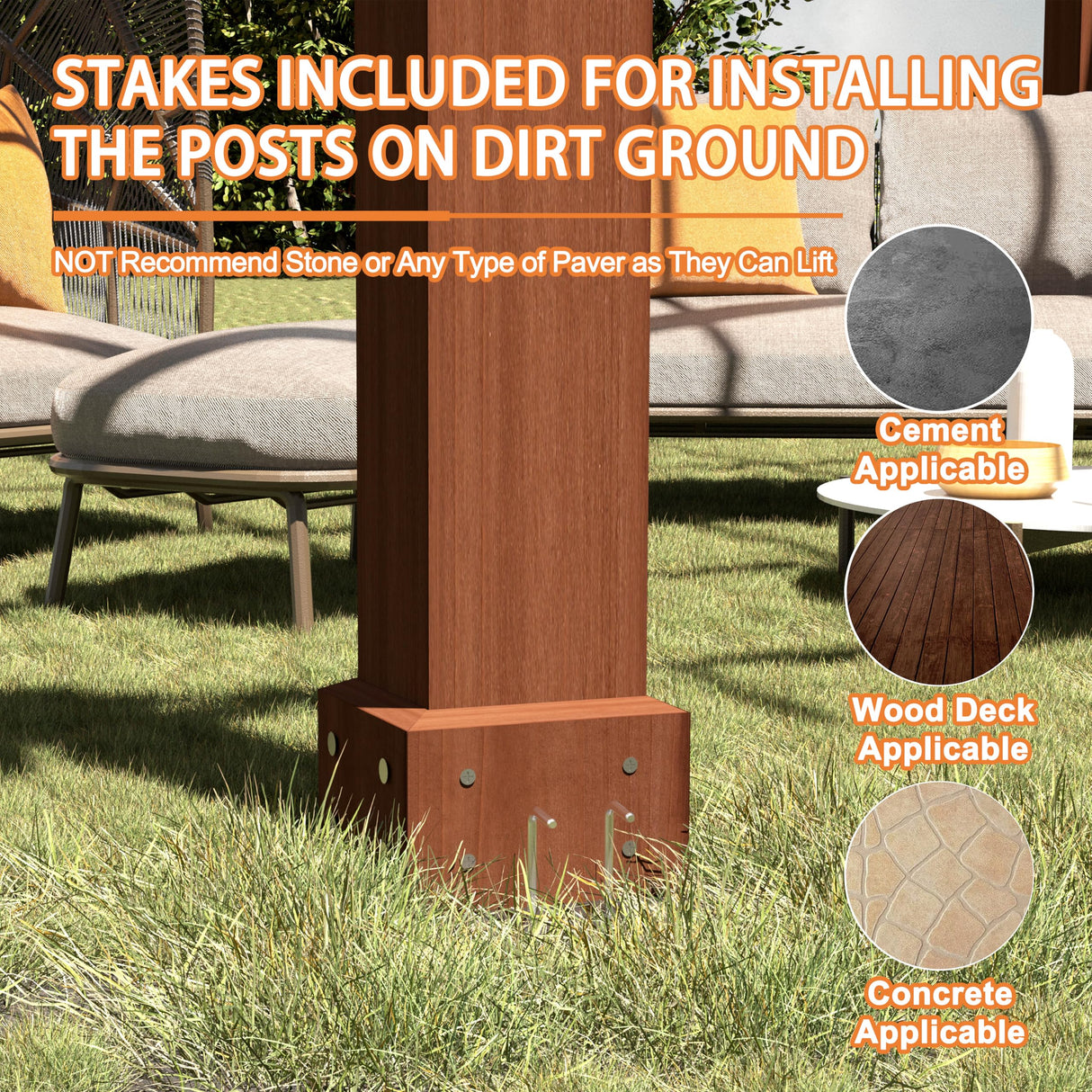 VEIKOU 12x20 FT Cedar Wood Pergola, Outdoor Pergola with 5.5” Thick Snow Wind Support Structure, Pergola Kits with Stakes, Slatted for Patio, Backyard, Garden VEIKOU