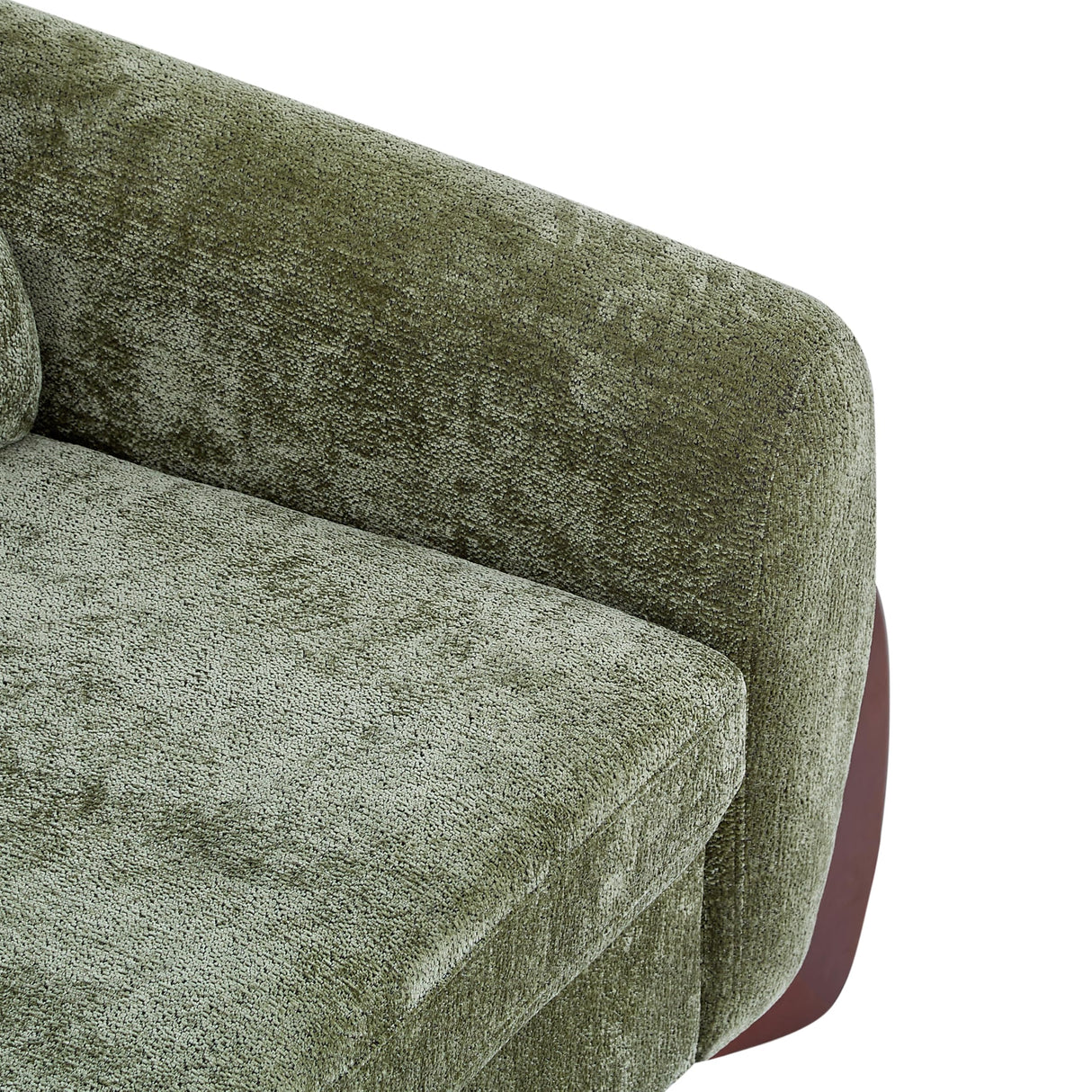 Christopher Knight Home Taki 89 Inches Sofa Couch, Cozy Chenille Upholstered 3-Seater Sofa, Wood Frame Couches, Comfy Home Sofa Living Room and Office, Lounge Seating with Armrests, Olive Green Christopher Knight Home