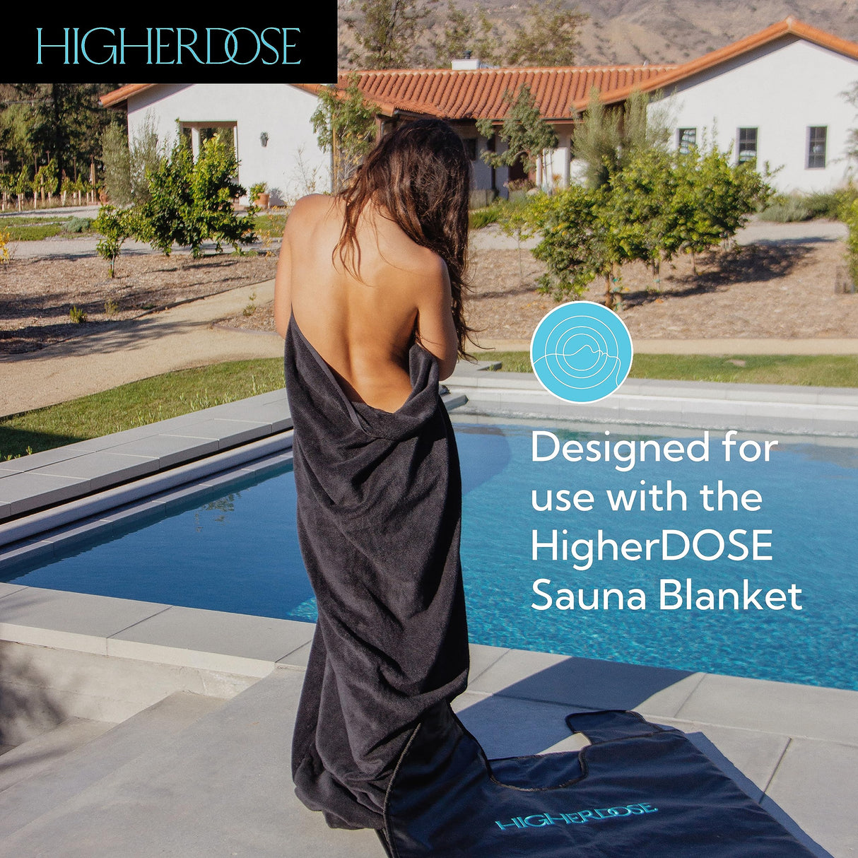 HigherDOSE Infrared Sauna Blanket Towel Insert - Reusable & Machine-Washable Insert for Blanket - 100% GOT Certified Organic Cotton Sauna Towels - Absorbs Sweat & Simplifies Clean-Up (30" x 69") HigherDOSE