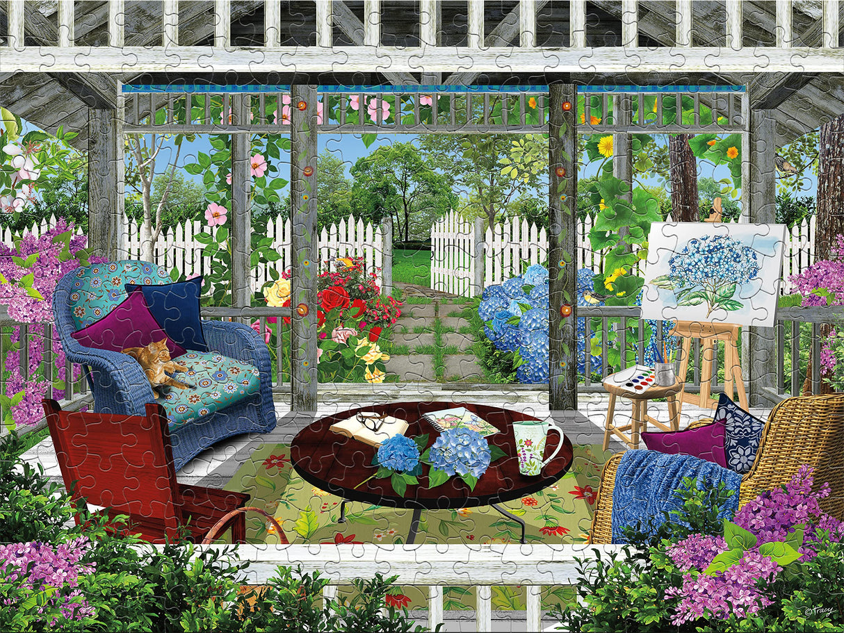 Ceaco - Tracy Flickinger - Summer Gazebo - Oversized 300 Piece Jigsaw Puzzle Ceaco
