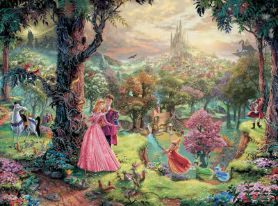 Buffalo Games - Silver Select - TK Disney - Thomas Kinkade: Sleeping Beauty - 1000 Piece Jigsaw Puzzle for Adults -Challenging Puzzle Perfect for Game Nights - Finished Size is 26.75 x 19.75