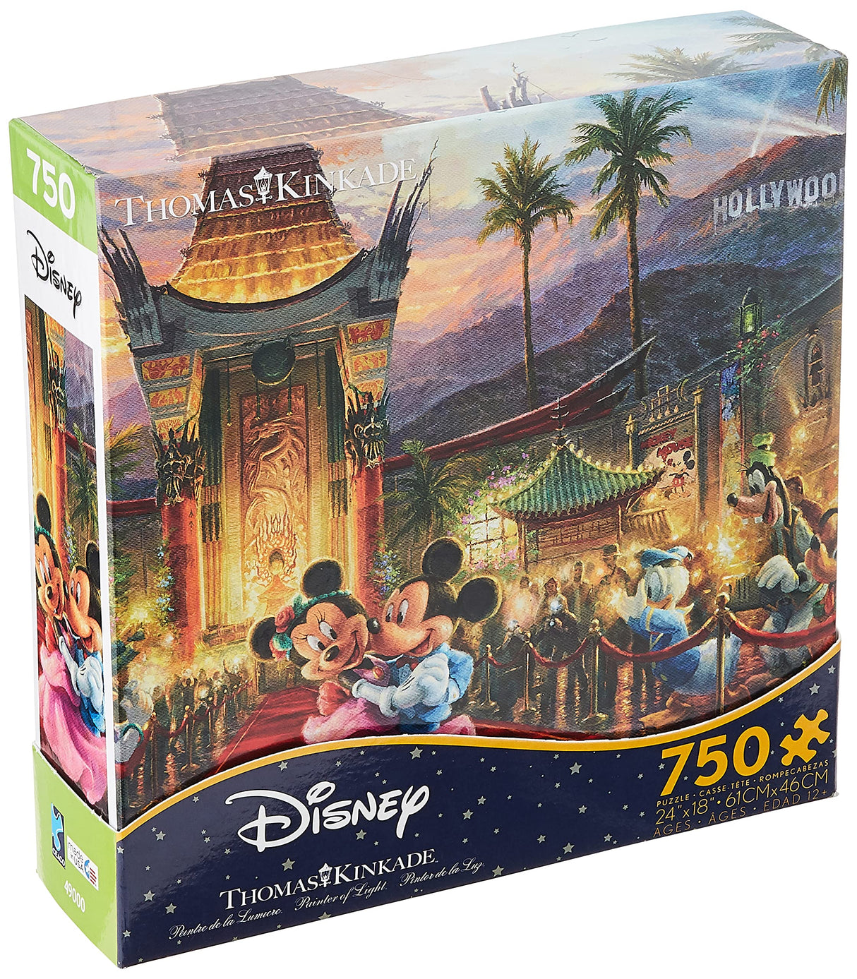 Ceaco - Thomas Kinkade - Disney Dreams Collection - Mickey and Minnie Hollywood - 750 Piece Jigsaw Puzzle Ceaco