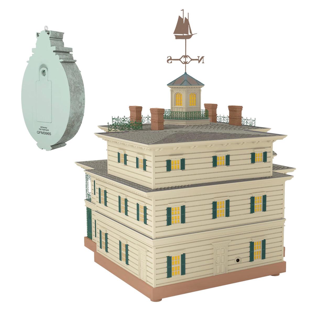 Hallmark Keepsake Christmas Tree Topper 2025, Disney The Haunted Mansion Collection Disneyland Manor with Light and Sound, Gifts for Disney Fans Hallmark Keepsake