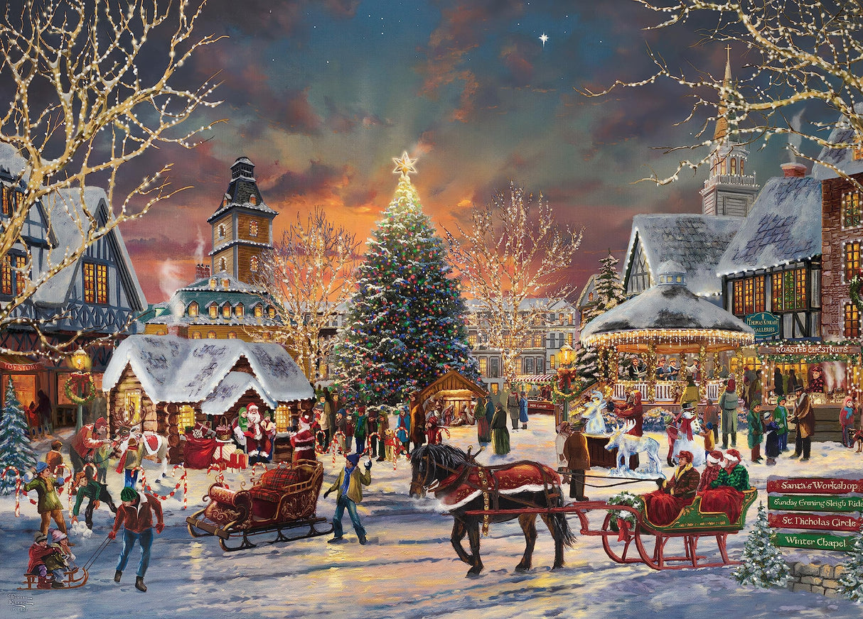 Ceaco - Thomas Kinkade - Holiday - Christmas Festival - 1000 Piece Jigsaw Puzzle Ceaco