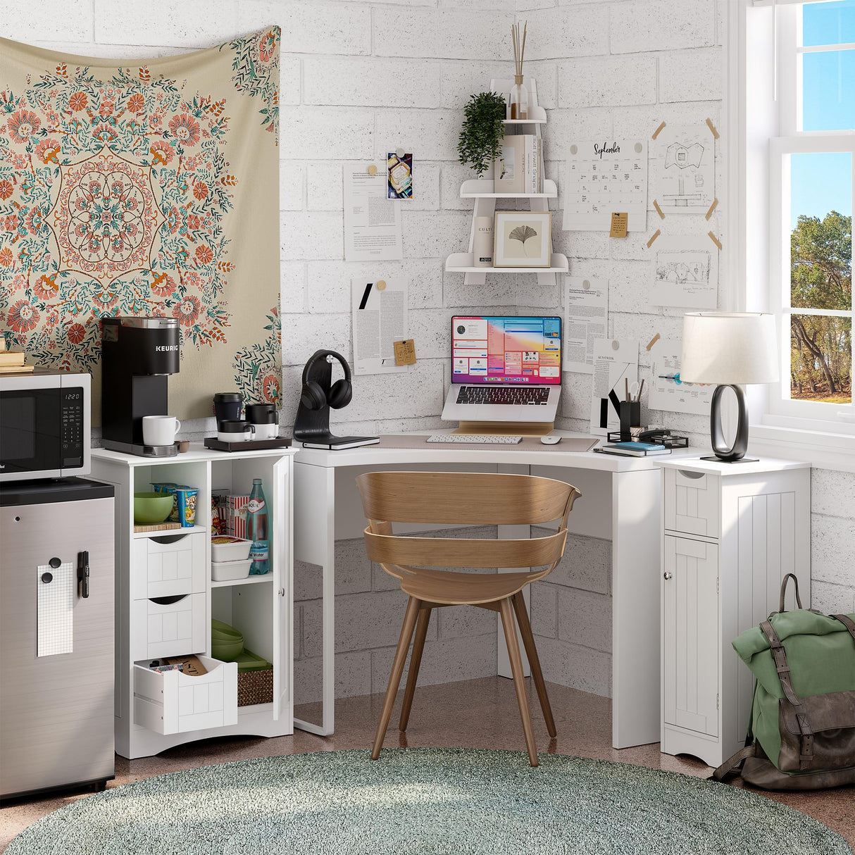 RiverRidge Slim, White Ashland Cabinet with Drawer RiverRidge