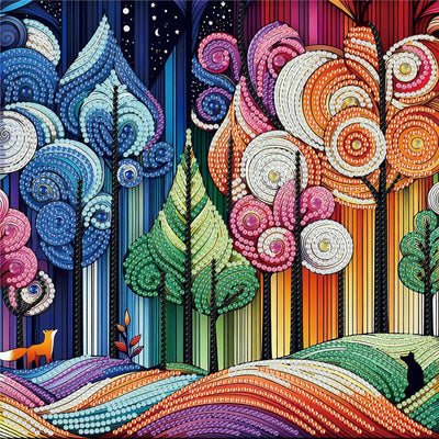 GXGLLPZBY DIY Diamond Art Kits, 5D Special Shaped Abstract Trees Diamond Painting for Beginners Adults, Paint by Diamonds Dot Gem Art Kits, Home Wall Decor 11.8x11.8in