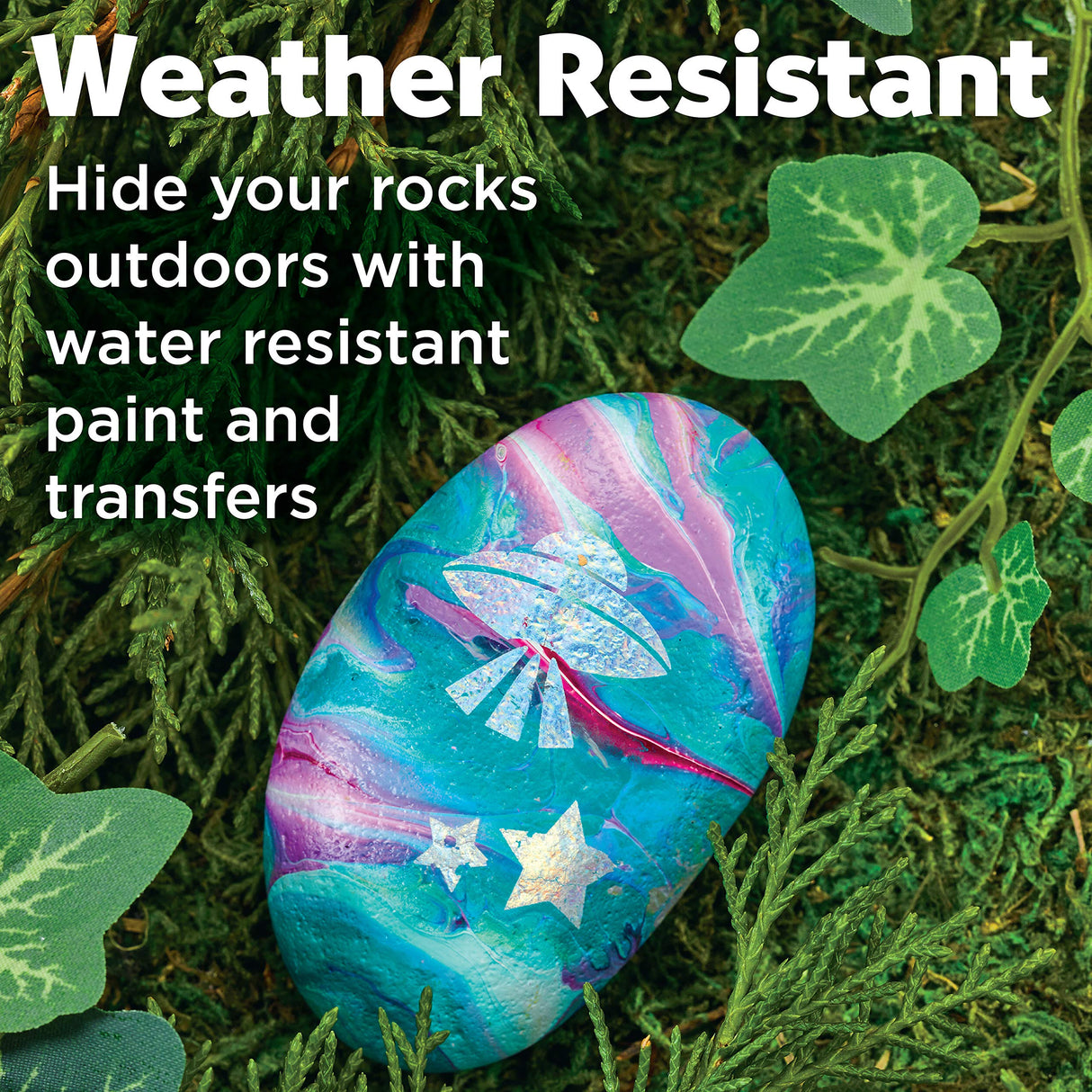 Creativity for Kids Hide and Seek Paint Pour Rock Painting Art Kit - Arts and Craft Activities for Kids (Ages 6+) Creativity for Kids