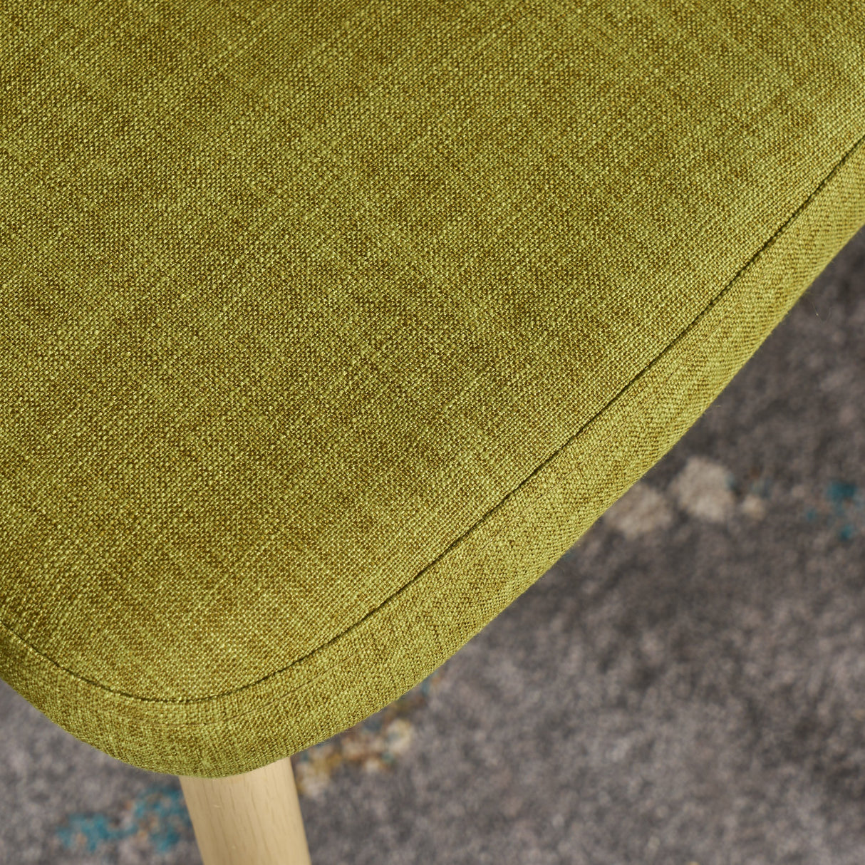 Christopher Knight Home Zeila Mid-Century Modern Fabric Dining Chair with Wood Finished Metal Legs, 2-Pcs Set, Green / Light Brown Christopher Knight Home