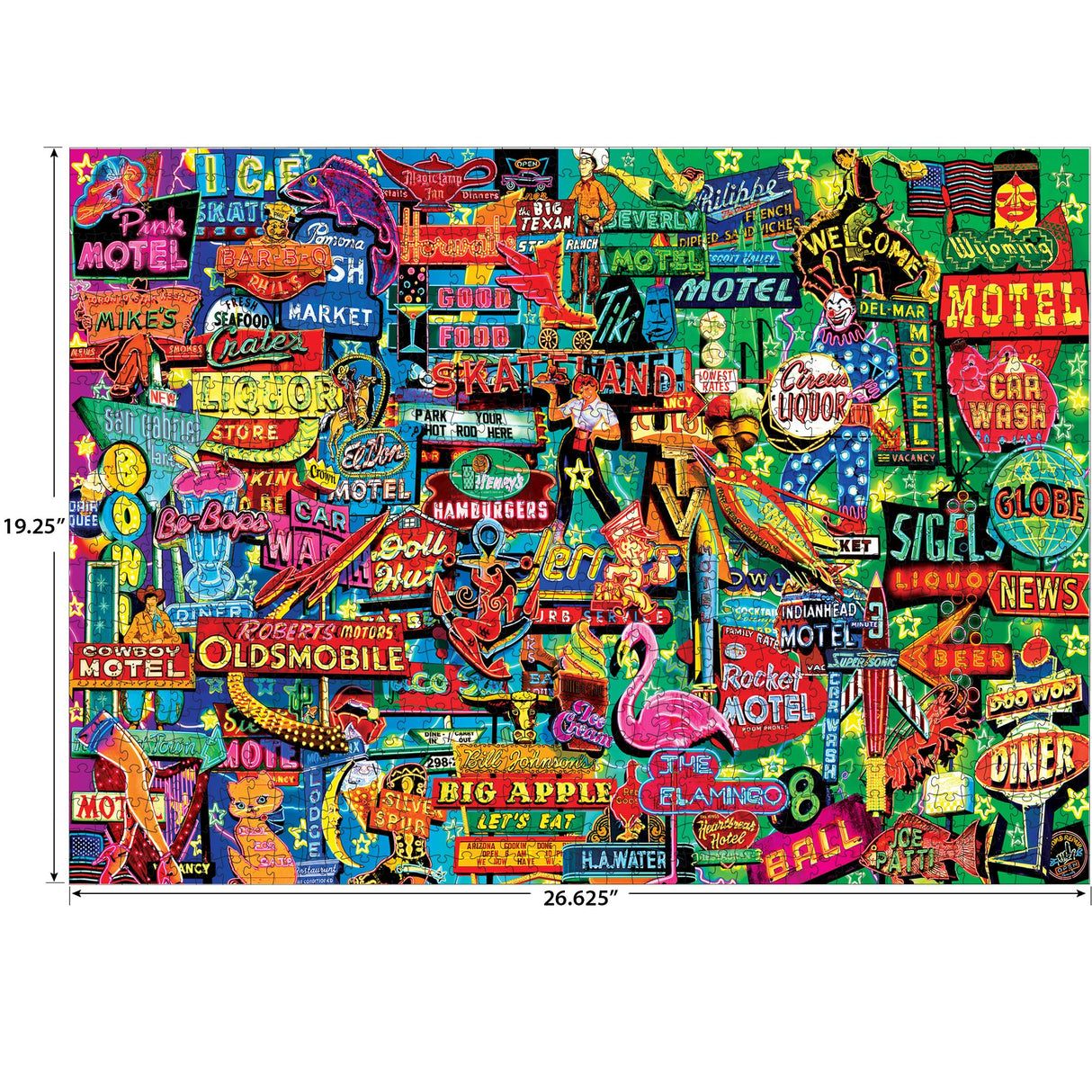 RoseArt - Kodak Premium - Neon Signs - 1000 Piece Jigsaw Puzzle for Adults Cra-Z-Art