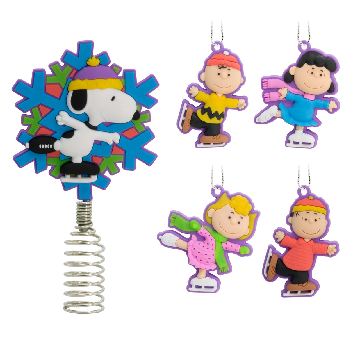 Hallmark Peanuts Mini Christmas Tree Topper and Ornaments, Set of 5 Hallmark