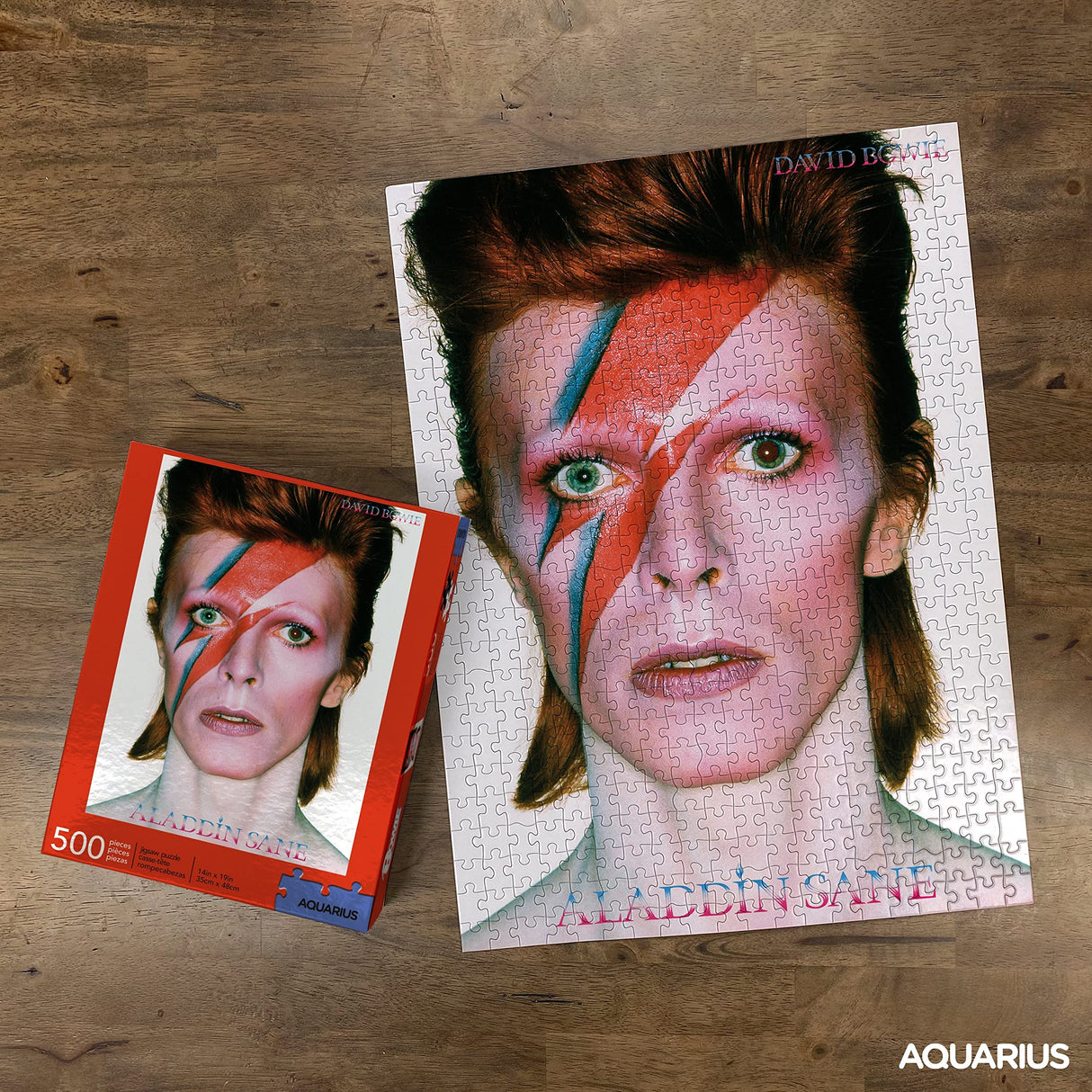 AQUARIUS David Bowie Aladdin Sane Puzzle (500 Piece Jigsaw Puzzle) - Glare Free - Precision Fit - Officially Licensed David Bowie Merchandise & Collectibles - 14 x 19 Inches AQUARIUS