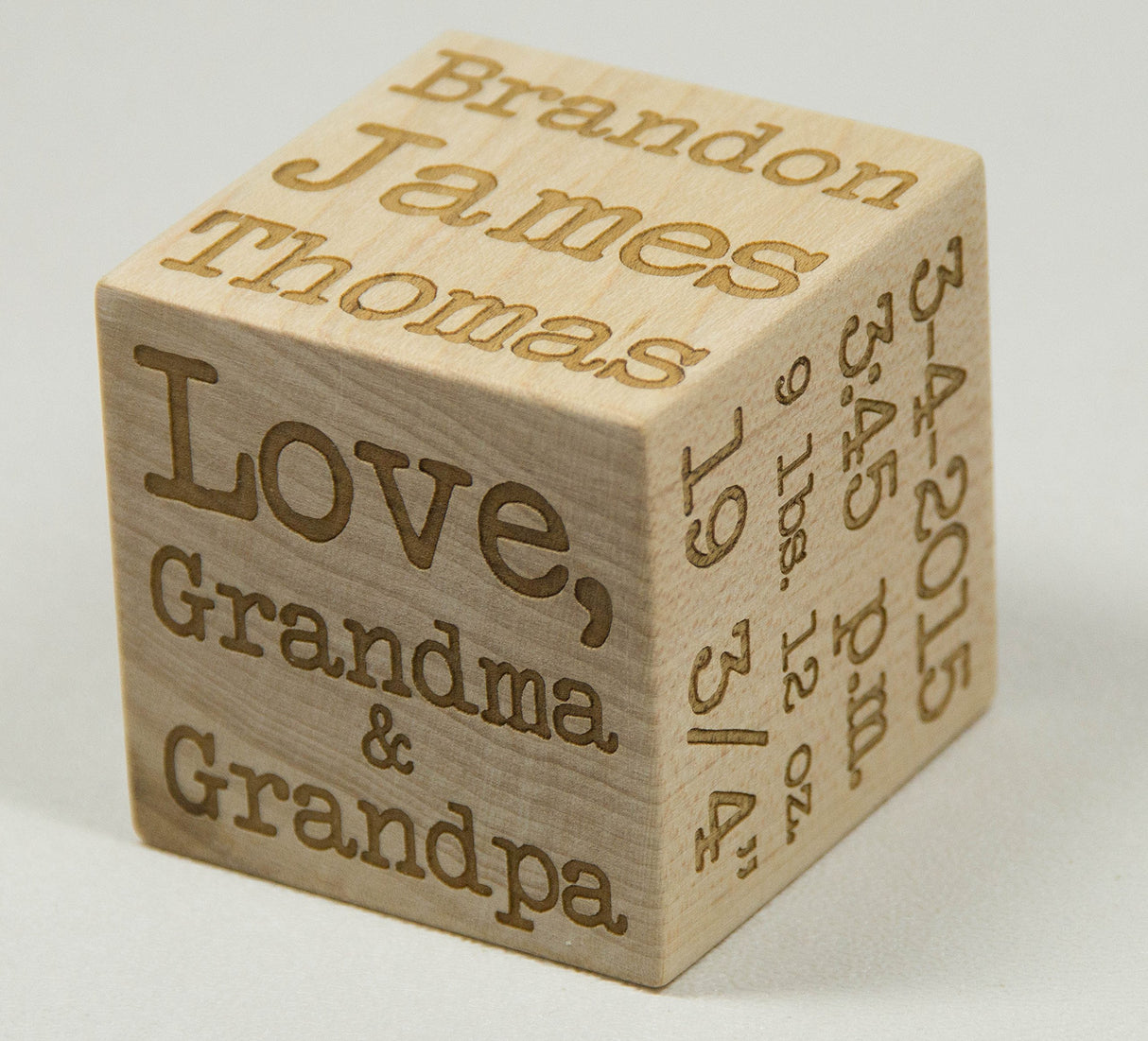 Personalized Wooden Baby Block Little Wooden Wonders