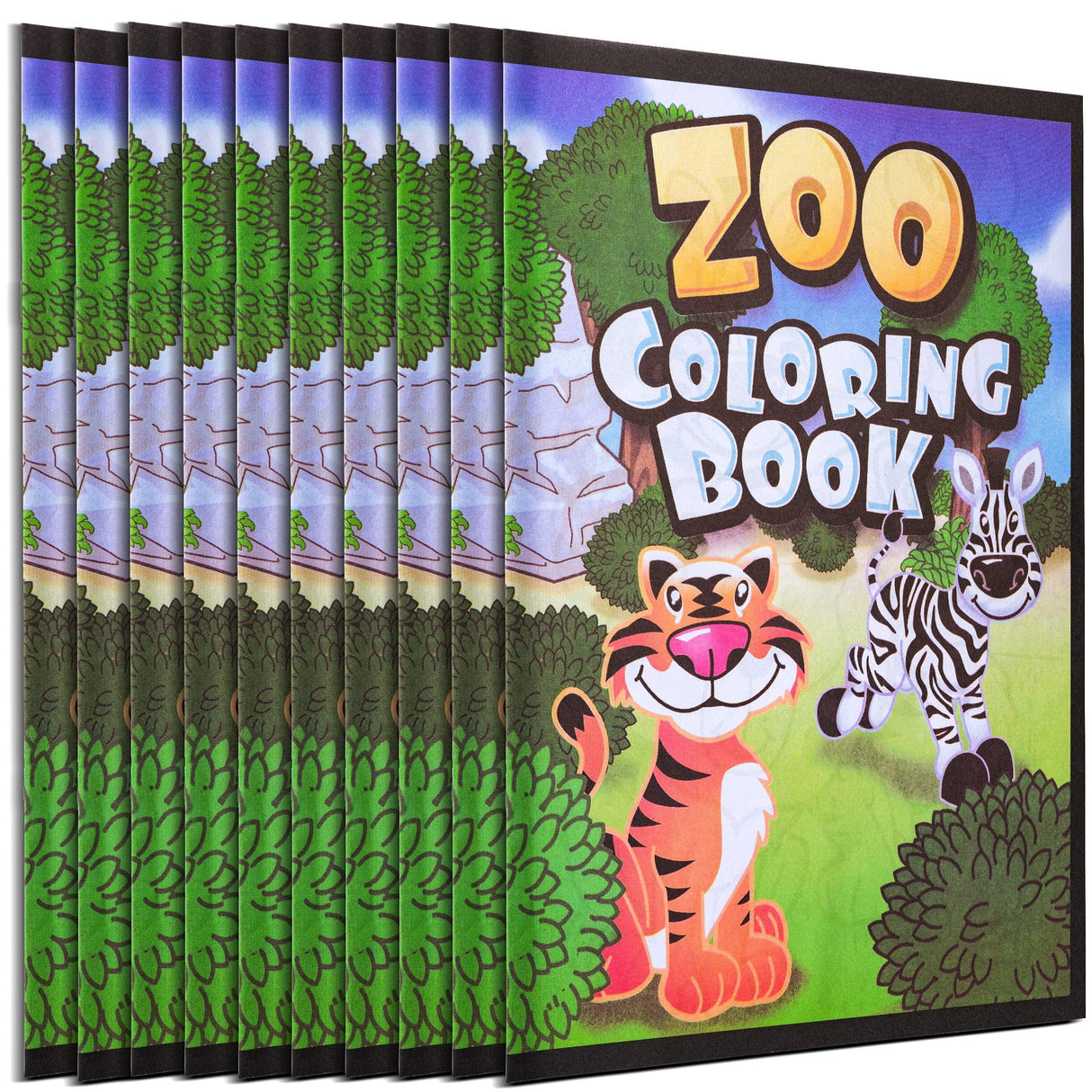 18Pcs Zoo Animal Coloring Books Bulk for Kids - 9"x11" Animal Party Favors with Jungle Safari Animals and Activity Sheets for Goodie Bags, Classrooms and Themed Birthday Supplies (Pack of 18) Bedwina