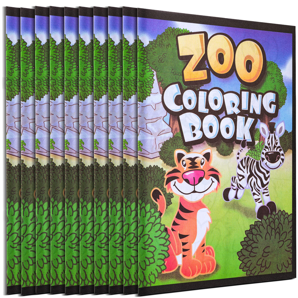 18Pcs Zoo Animal Coloring Books Bulk for Kids - 9"x11" Animal Party Favors with Jungle Safari Animals and Activity Sheets for Goodie Bags, Classrooms and Themed Birthday Supplies (Pack of 18) Bedwina
