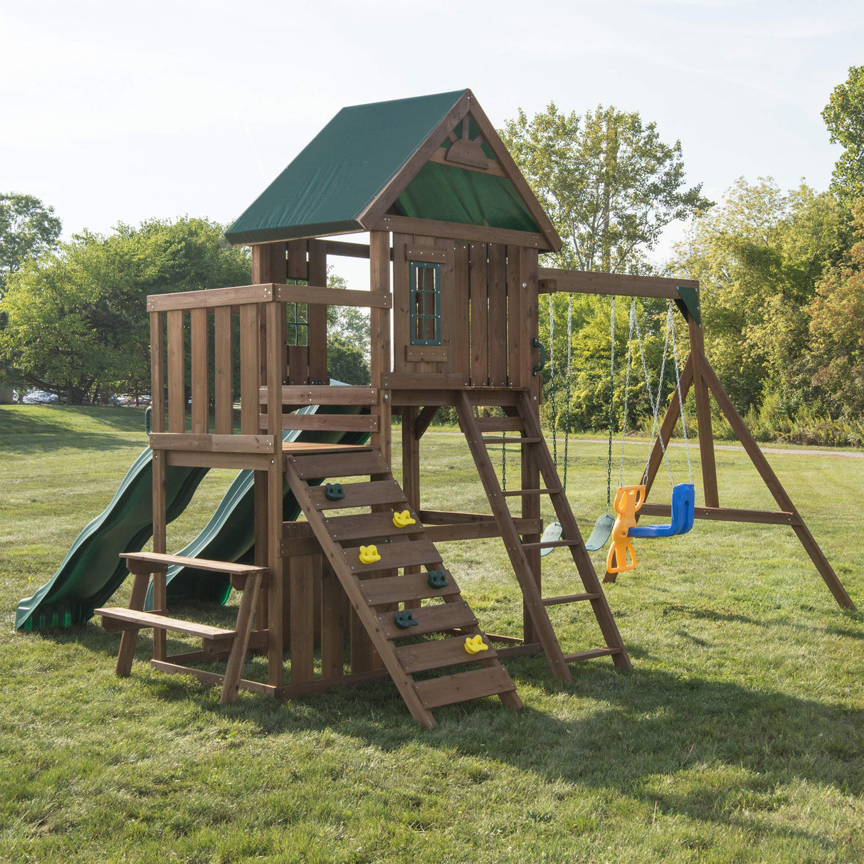 Swing-N-Slide WS 8350 Willows Peak Deluxe Swing Set, Wood Swing-N-Slide