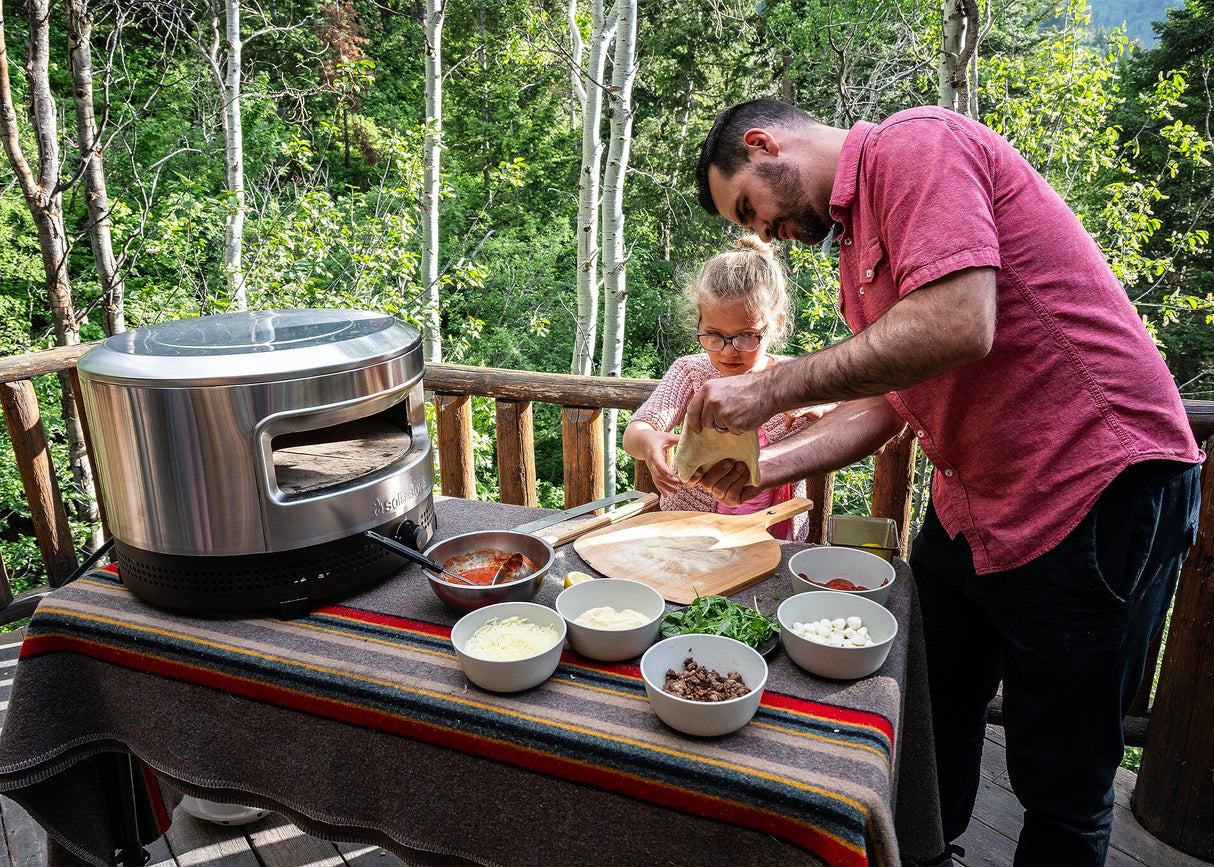 Solo Stove Pi Prime Pizza Oven Outdoor - Gas Pizza Oven Propane - Portable Pizza Oven with Cordierite Stone Cooking Surface - Demi-Dome Design - Wide-Mouthed Opening - Stainless Steel Solo Stove