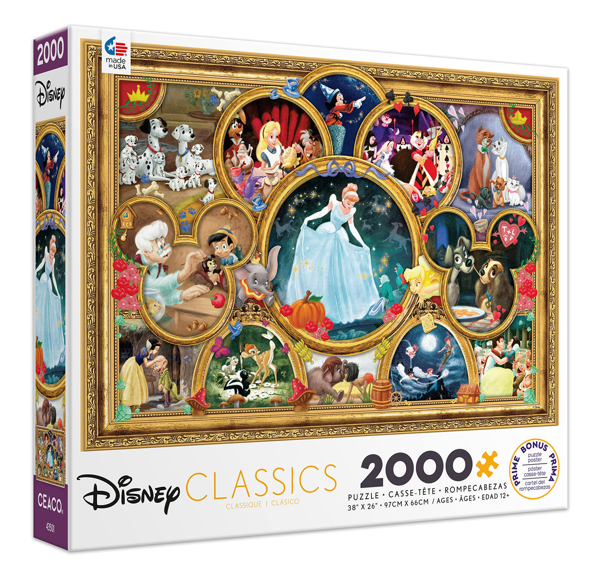 Ceaco - Disney Classics - Disney Classics - 2000 Piece Jigsaw Puzzle , 5" Ceaco