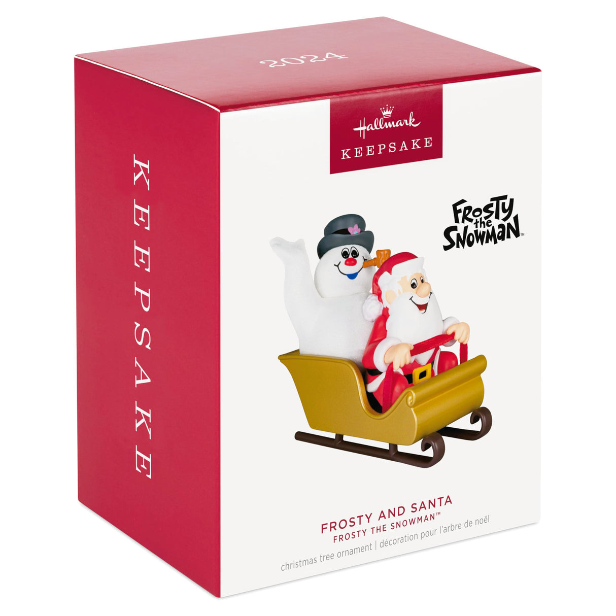 Hallmark Keepsake Christmas Ornament 2024, Frosty the Snowman Frosty and Santa Christmas, Movie Gifts Hallmark Keepsake