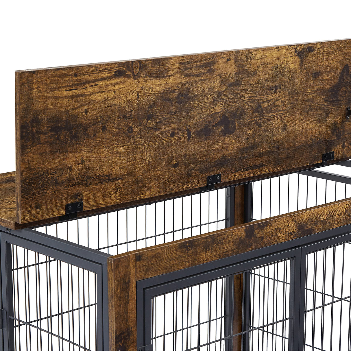 31.5Inch Dog Crate Furniture, Heavy Duty Wooden Dog Kennel,Indoor Pets Furniture Style End Table Dog Cage (31.5Inch Rustic Brown) LUKYRA